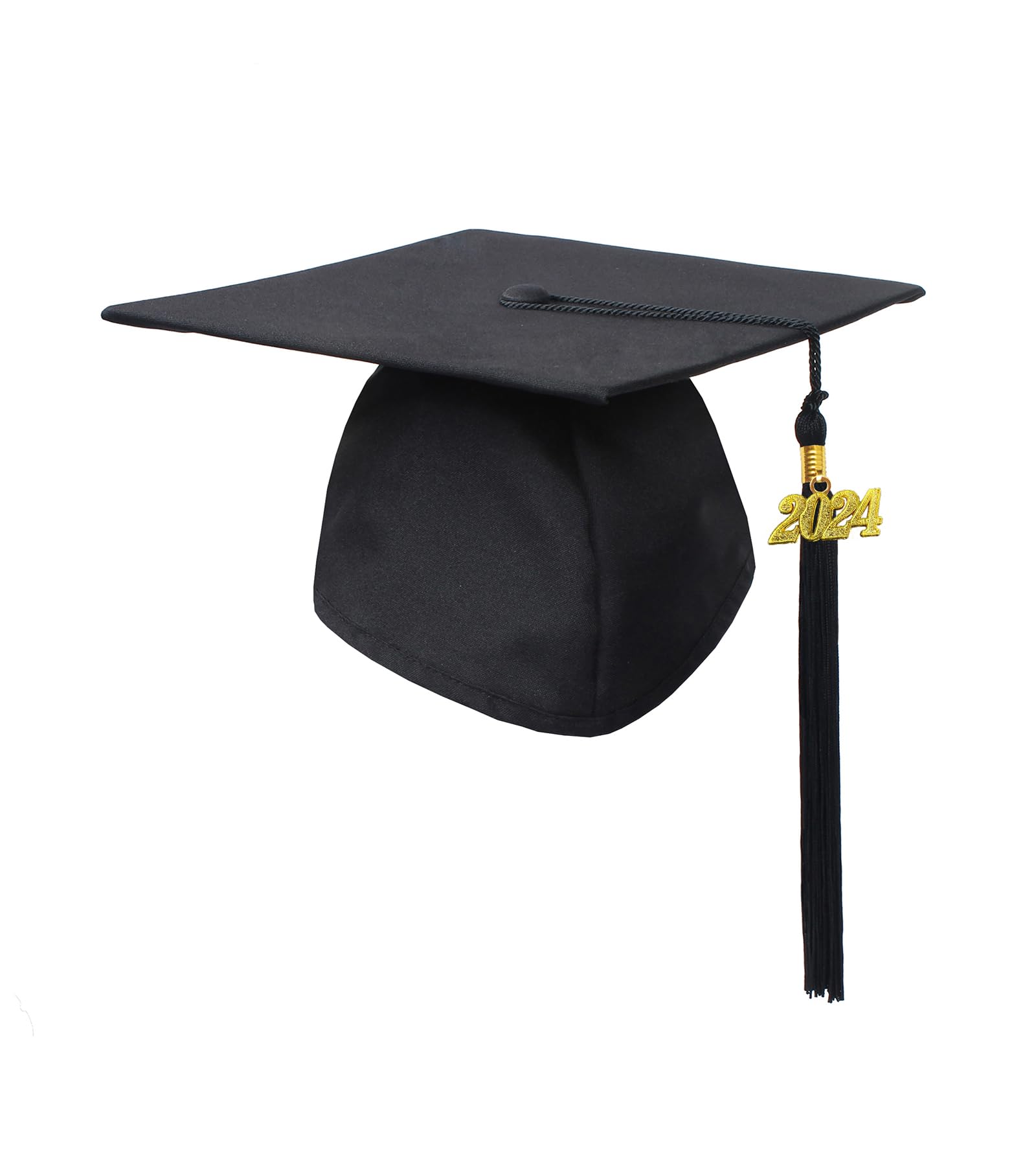 2025 Graduation Tassel with Gold Charms - Black Graduation Cap Tassel for High School & College Ceremonies - Perfect Graduation Accessory for 2025 Graduates
