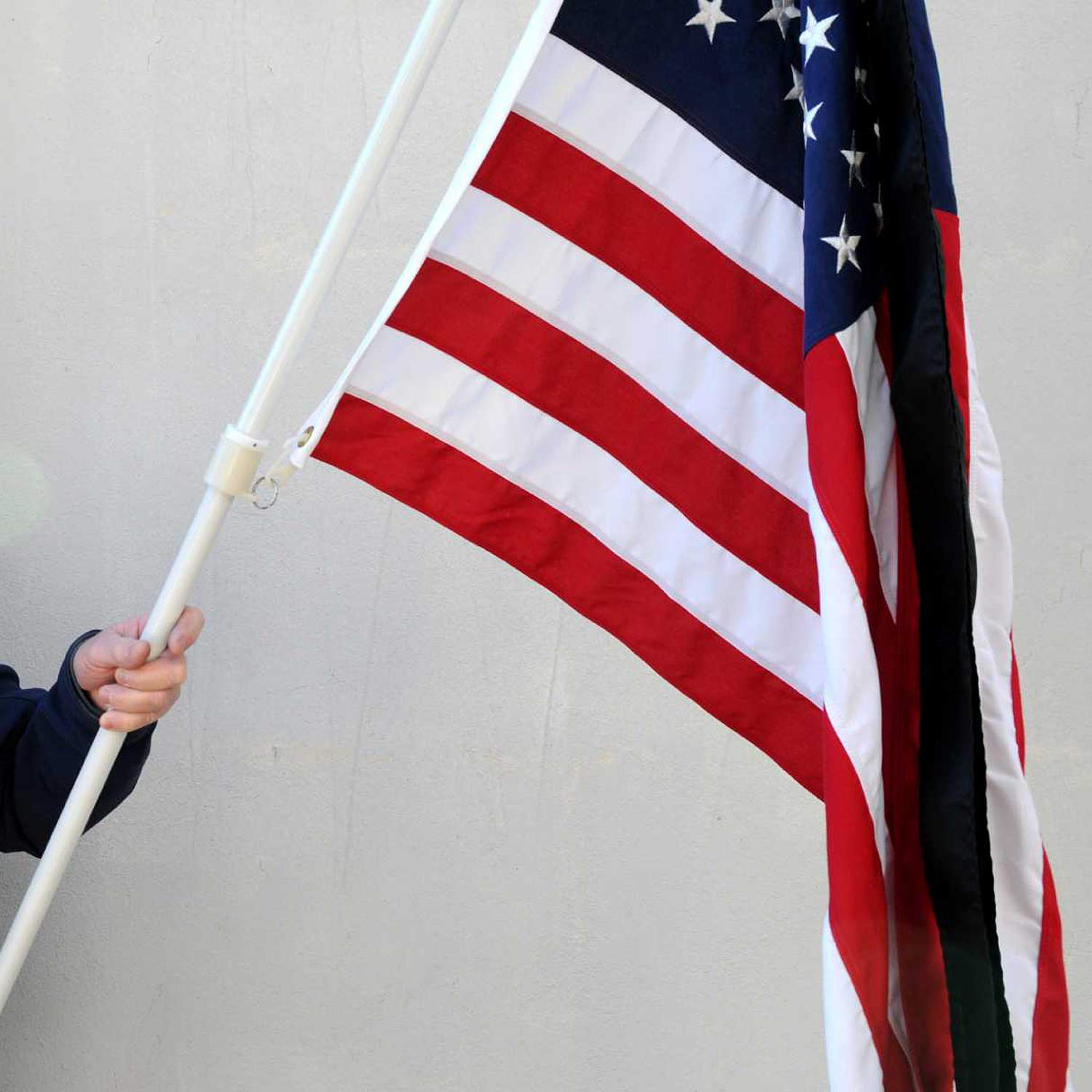 ANLEY Half-Mast Mourning Streamer for 3x5 FT Flag - Double Stitched Memorial Ribbon to Honor the Fallen - Durable Half-Staff Tribute for Patriotism & Remembrance Ceremonies