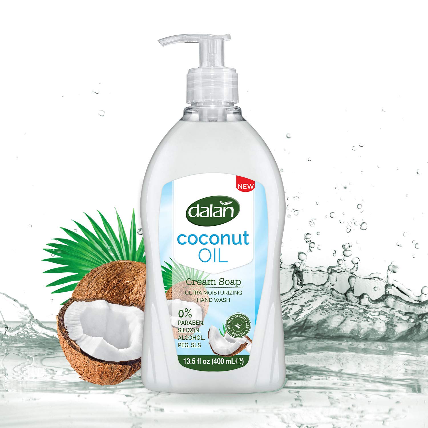 **Organic Coconut Oil Hand Soap - Ultra Moisturizing Liquid Soap for Dry & Normal Skin | Fresh, Clean & Soft Feeling | 13.5 Fl Oz (Pack of 3) | Ideal for Home, Kitchen & Bathroom Use**