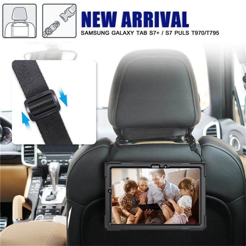 Samsung Galaxy Tab S7 11-inch (T870/T875) Rugged Hybrid Rotating Stand Case - Protective Cover for Work, Travel & Outdoor Use