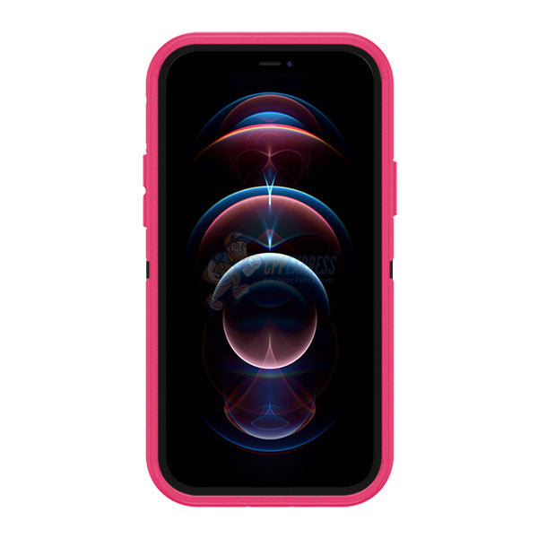 iPhone 12 Mini Shockproof Defender Case - Heavy Duty Protection, Anti-Scratch & Anti-Yellowing | Perfect for Outdoor Activities, Travel & Daily Use (Hot Pink)
