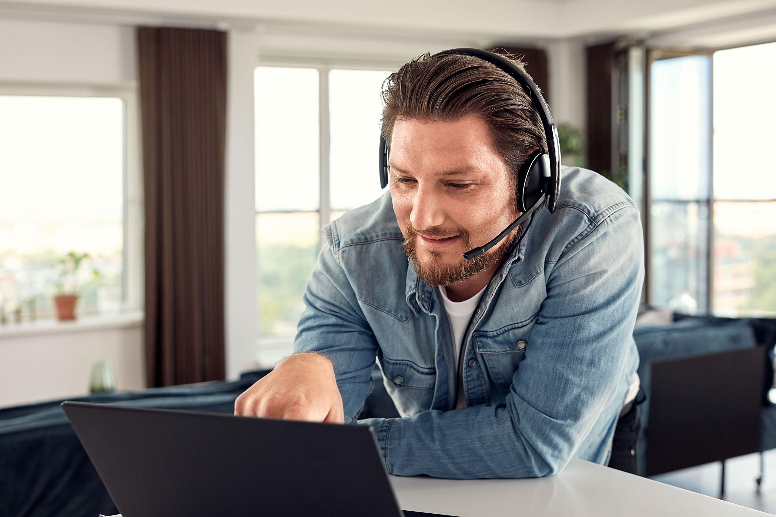 Sennheiser PC 8.2 CHAT Wired USB Gaming Headset with Noise Cancelling Microphone - Foldable Mic, Call Control & High Comfort for PC, Laptop - Perfect for Online Classes, Remote Work & Casual Gaming (Renewed)