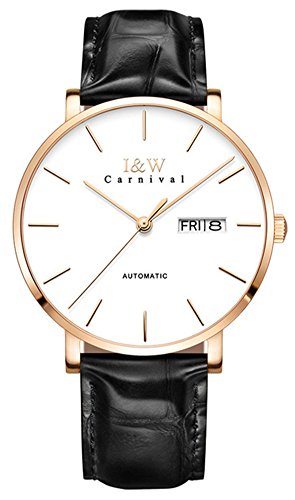 White dial/black band