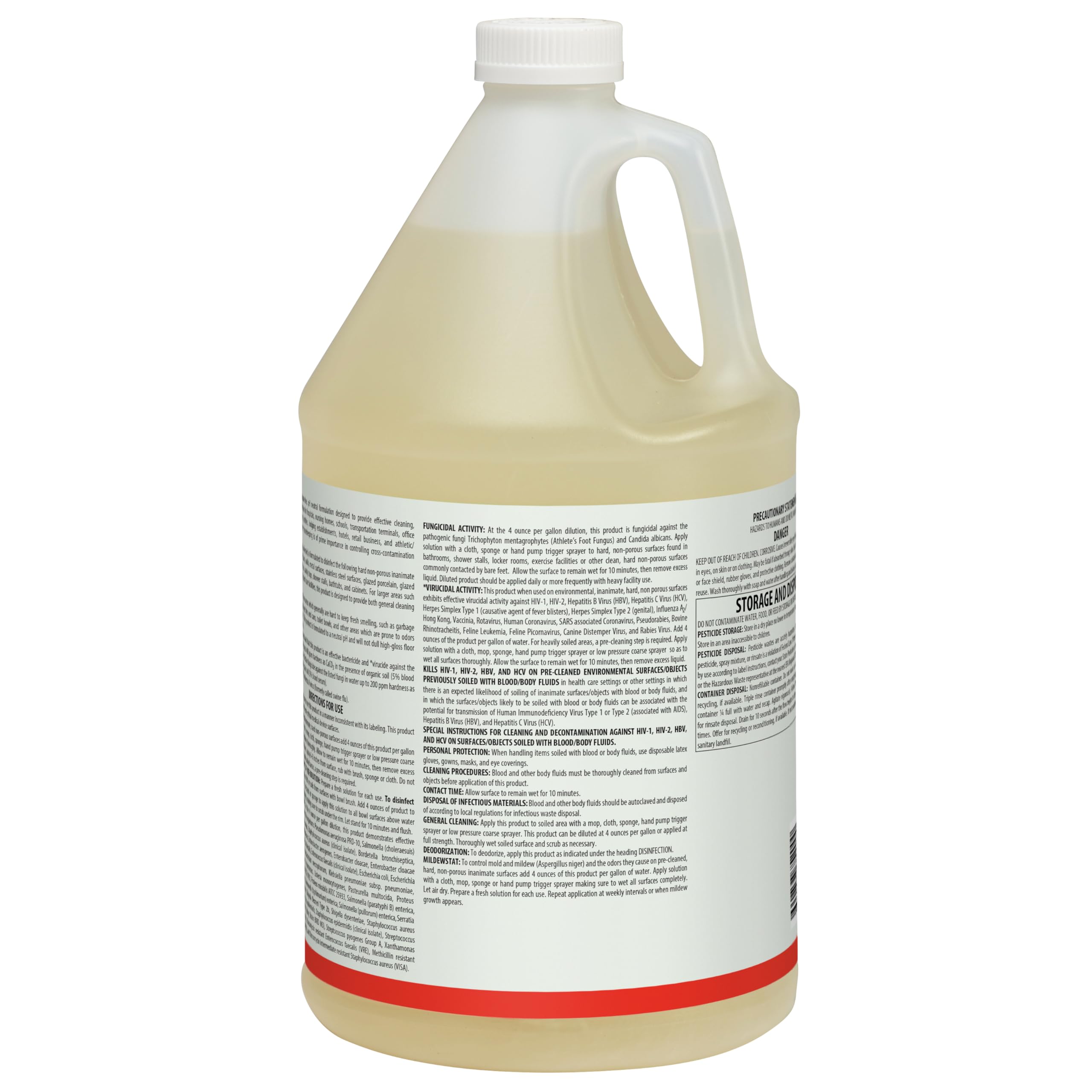 Zep DZ-7 Neutral Disinfectant Cleaner - 1 Gallon (Case of 4) | Hospital-Grade Disinfectant for Commercial & Home Use | Kills 99.9% Germs & Viruses | Safe for Floors, Countertops & High-Touch Surfaces