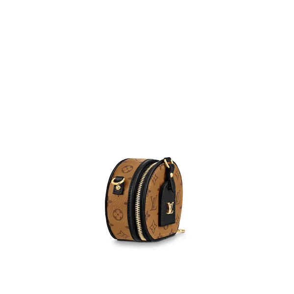 LV Mini Boîte Chapeau Monogram Reverse Canvas Crossbody Bag - Luxury Designer Handbag for Women, Perfect for Date Night & Evening Events