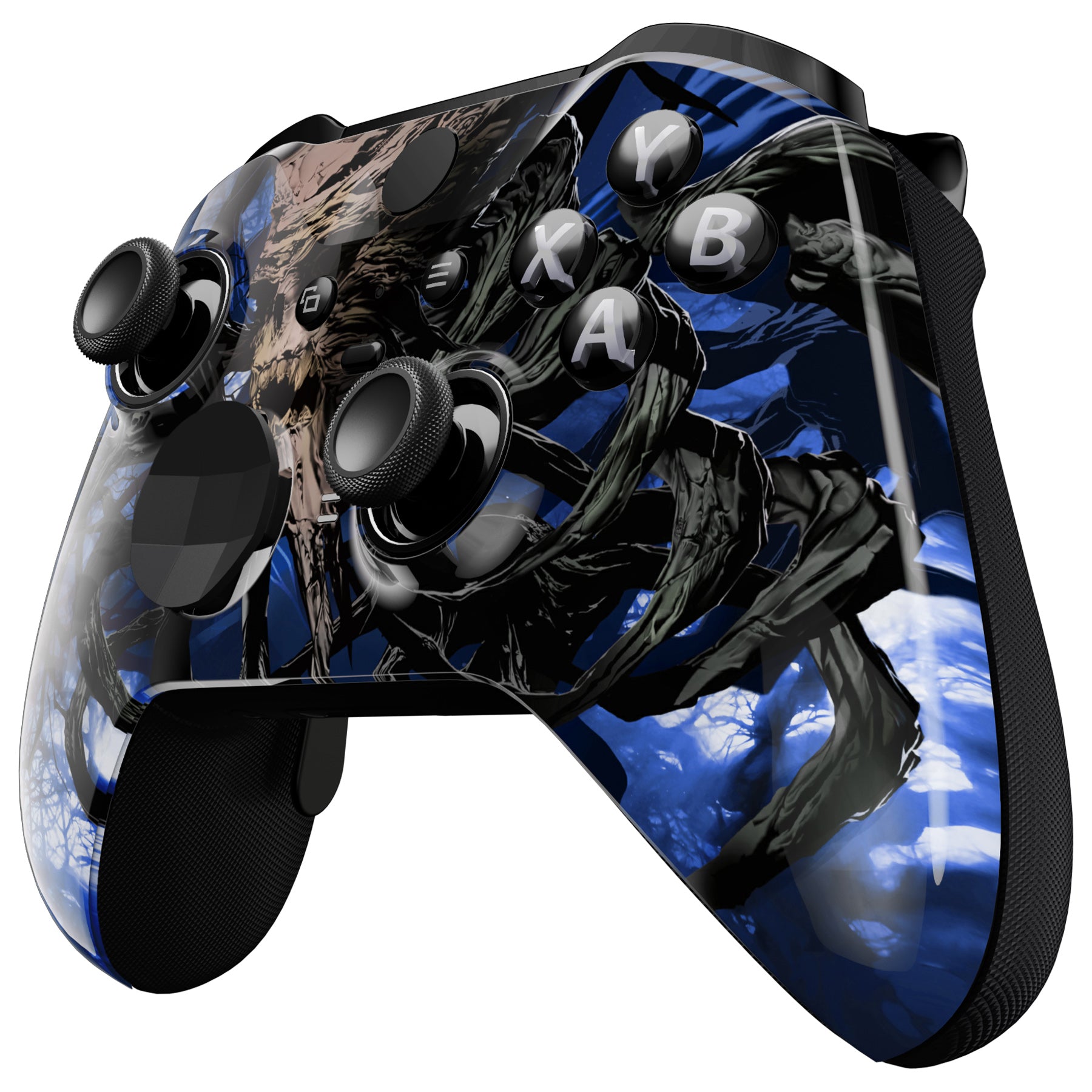 eXtremeRate Glow in Dark Replacement Front Housing Shell Case with Accent Rings for Xbox One Elite Series 2 & Elite 2 Core Controller (Model 1797) - The Awakening of Earth Lord - Perfect for Gaming Enthusiasts & Custom Controller Builders