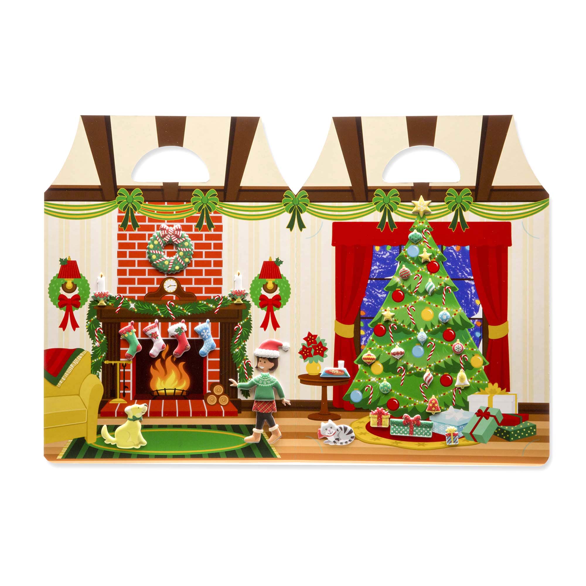 Puffy Sticker Play Set 2 Pack - Santa's Workshop & 'Tis the Season | Christmas Crafts for Kids | Holiday DIY Activities & Classroom Decorations