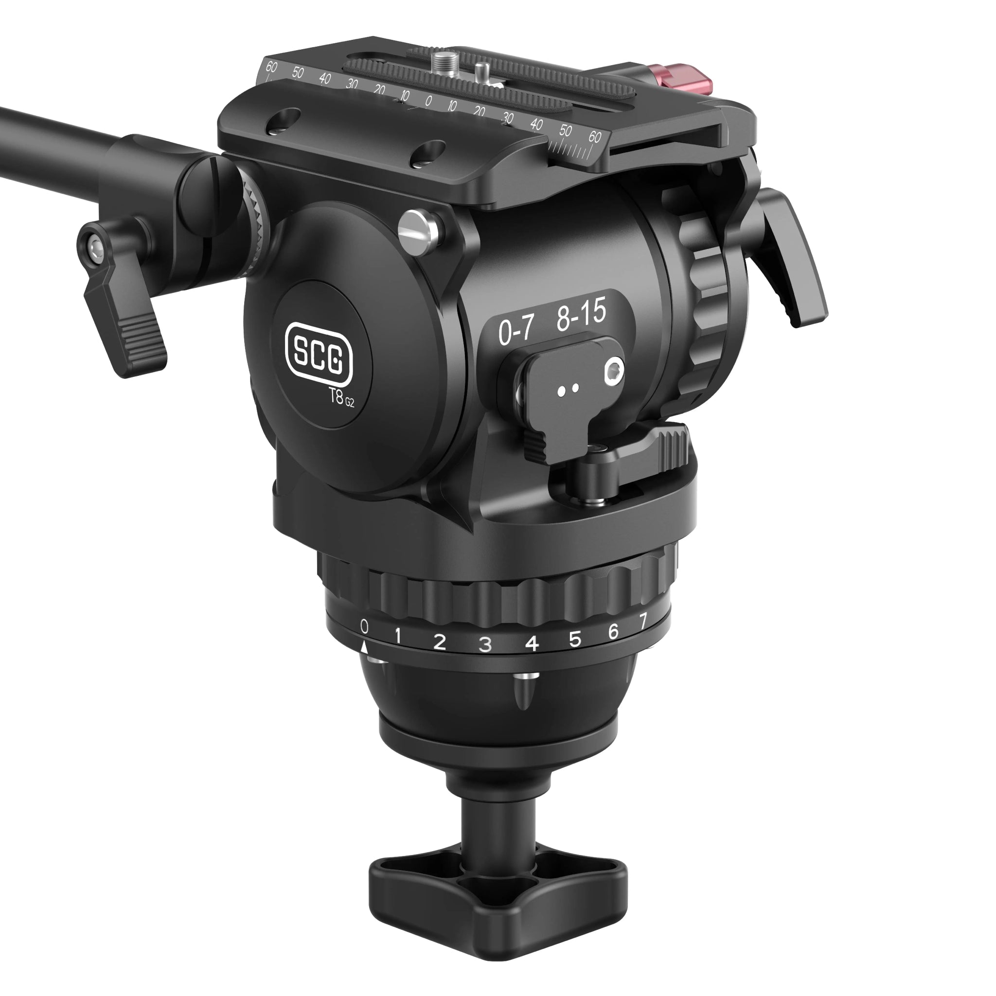 SCG T8 G2 Professional Fluid Head Tripod - Smooth 360° Pan & Tilt for DSLR Camera Video Shooting | Perfect for Vlogging, Live Streaming & Film Making