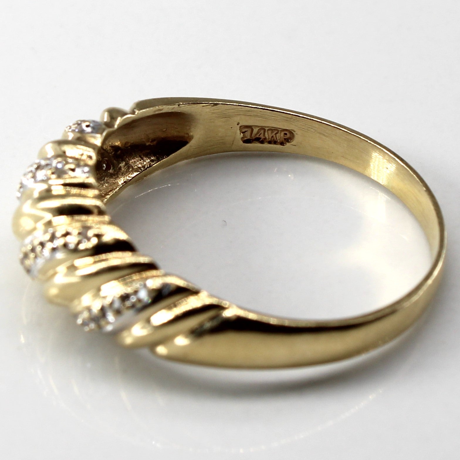 Textured Diamond Dome Ring - 0.10ctw Size 9.25 - Elegant Stackable Ring for Women, Perfect for Everyday Wear, Anniversary Gifts & Special Occasions