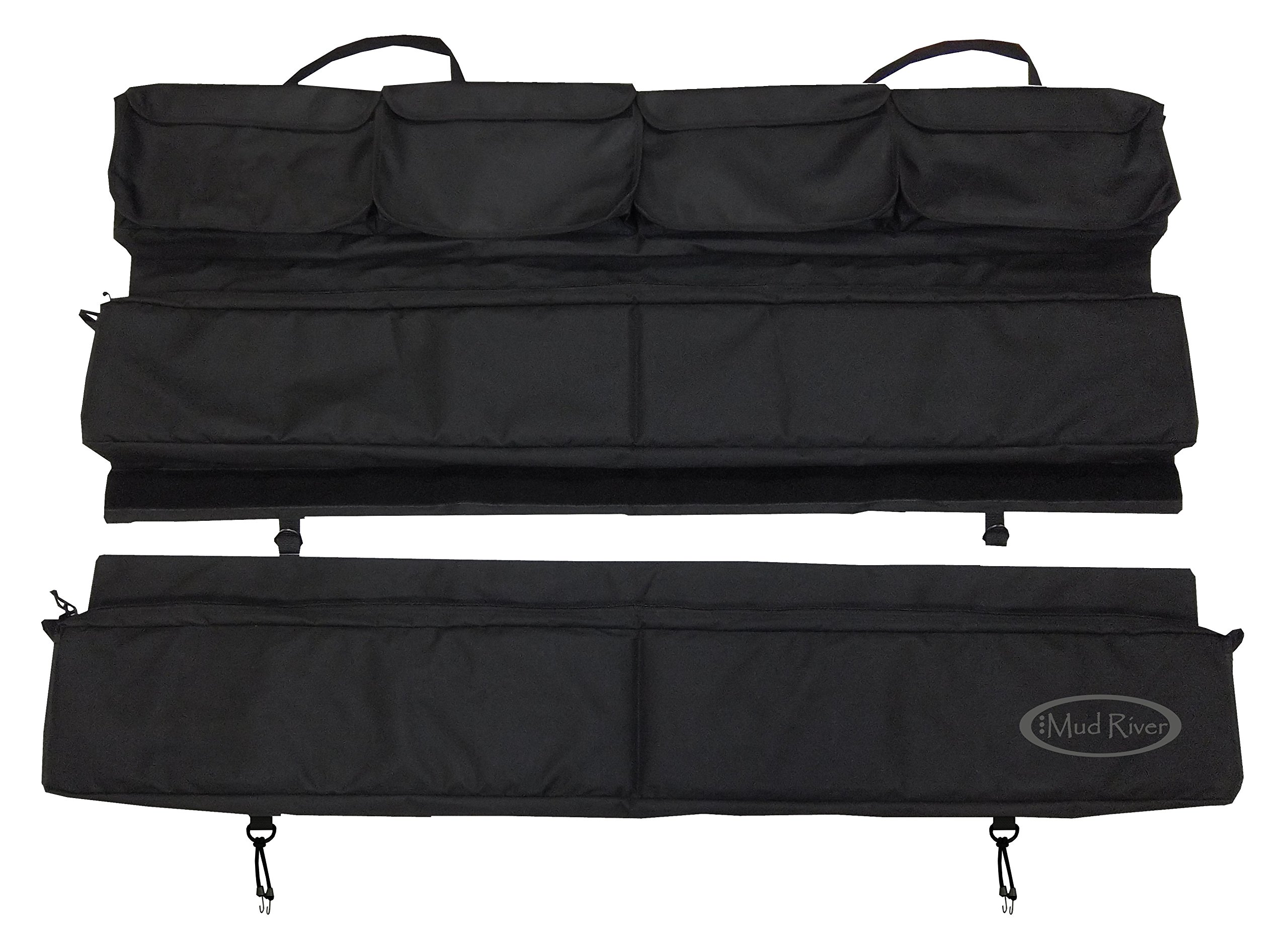 Mud River Truck Seat Organizer - Heavy Duty Car Storage Organizer for Pickup & SUV - Perfect for Road Trips, Camping & Work Commutes