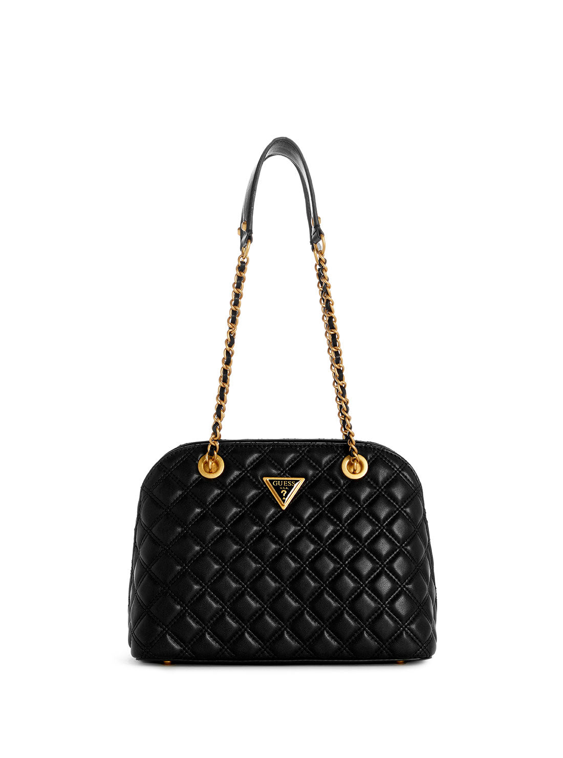 Stylish Black Guilly Dome Satchel Bag for Women - Elegant Crossbody Purse with Adjustable Strap, Perfect for Work, Travel & Everyday Use