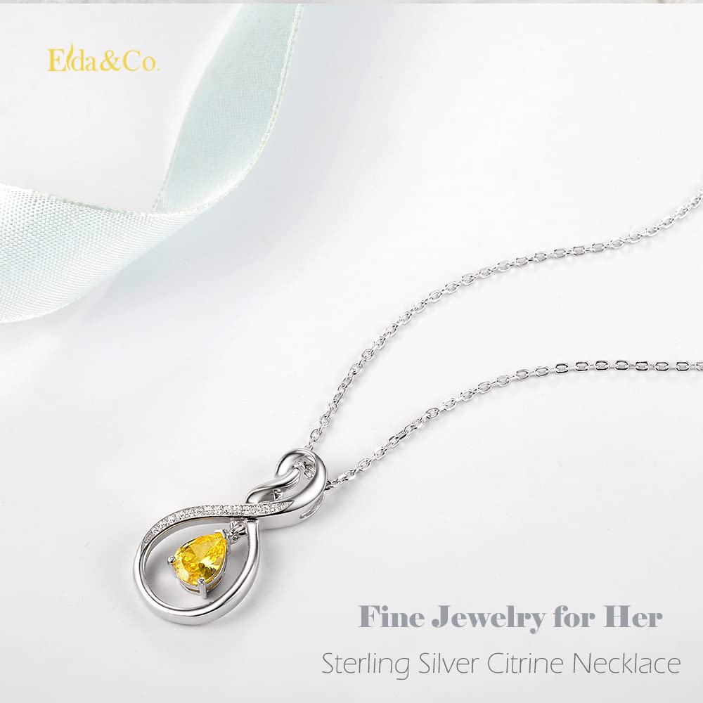 Forever Love Infinity Necklace for Women - March April May Birthstone Jewelry (Aquamarine, Emerald) - 925 Sterling Silver Birthday Gift for Wife, Mom, Her - Perfect for Anniversaries, Valentine's Day & Special Occasions
