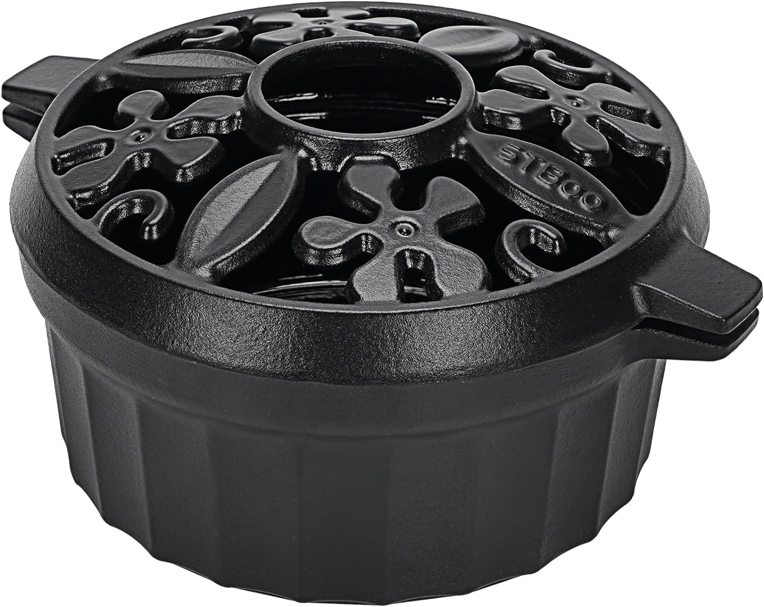 STBoo Wood Stove Steamer - 2.7 Quart Cast Iron Humidifier for Fireplace | Rust-Resistant Matte Black Finish | Indoor Heating Pot & Decorative Stove Cover Accessory | Perfect for Cozy Winter Nights, Cabin Heating & Home Decor