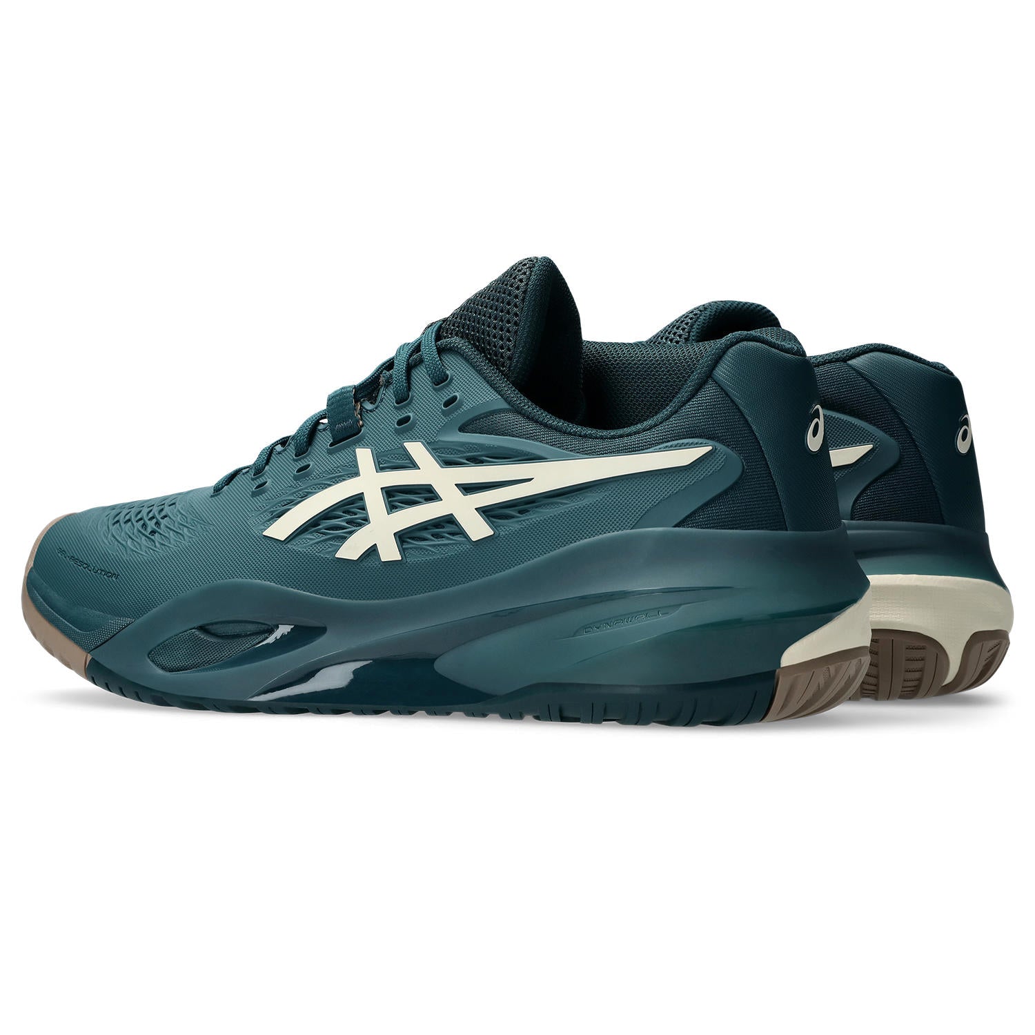 ASICS Gel Resolution X Wide Men's Tennis Shoes - Green/Birch - High-Performance Court Shoes for Competitive Play & Training
