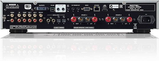 Rotel A14MKII Integrated Stereo Amplifier - 80W x 2 Channel Hi-Fi Audio System with Bluetooth, Phono Input & DAC - Perfect for Home Theater and Music Listening