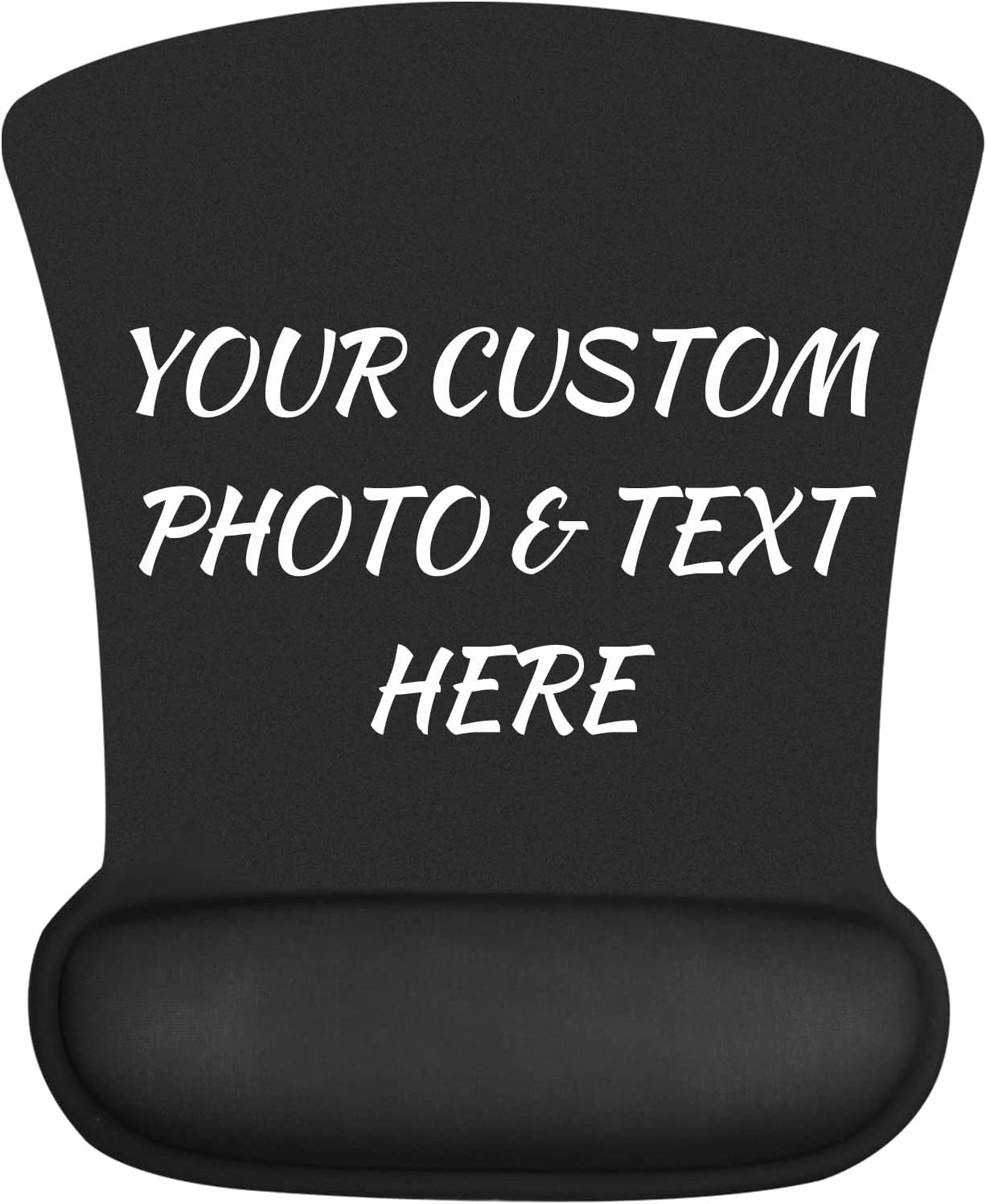 2Pcs Custom Photo Gaming Mouse Pad with Wrist Support - Non-Slip Rubber Base Ergonomic Mouse Mat for Office, Computer, Anime Fans - Perfect for Gaming, Work & Home Use