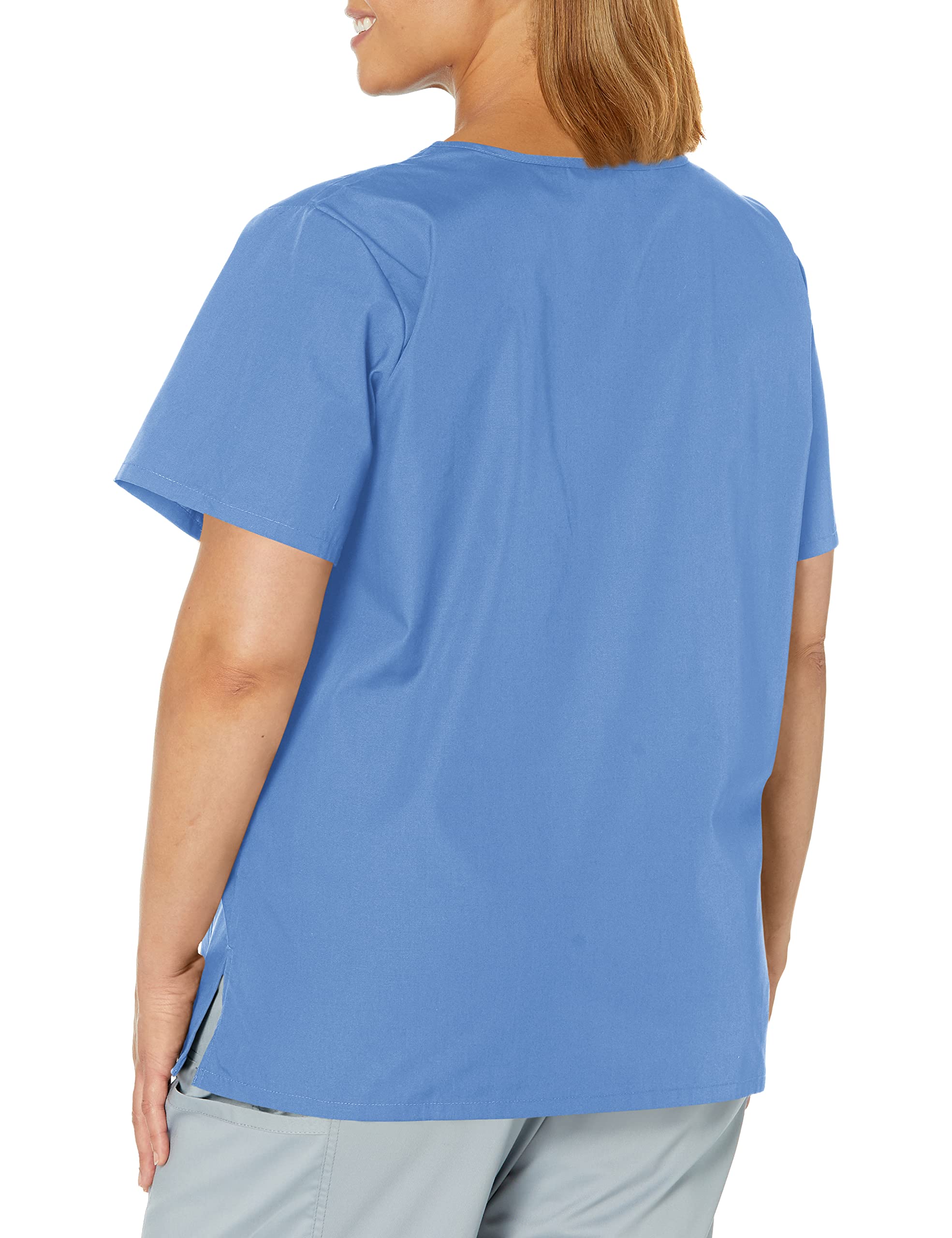Landau Scrub Zone Relaxed Fit 2-Pocket V-Neck Scrub Top for Women 70221 | Comfortable Medical Uniform for Nurses & Healthcare Professionals | Perfect for Hospitals, Clinics & Long Shifts