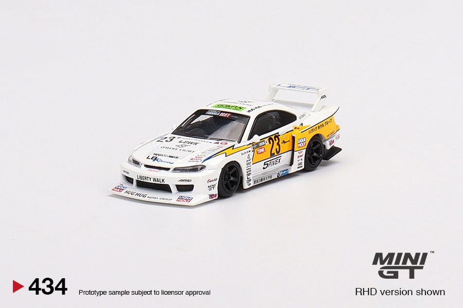 1:64 MINIGT Nissan Silvia S15 LB Super Silhouette #23 2021 Formula Drift Japan Model Car - Collectible Diecast for Racing Enthusiasts & Display Shelf Decoration