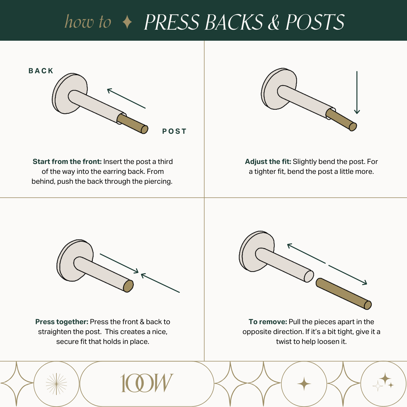 100 Ways Diamond Stud Press Fit Earrings | 0.16ct Genuine Diamond Studs | Perfect for Everyday Wear, Parties & Special Occasions