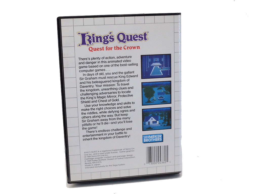 Kings Quest: Quest for the Crown - Complete Edition for Sega Genesis & Sega Master System | Retro Gaming, Classic Adventure Game for Collectors & Nostalgic Gamers