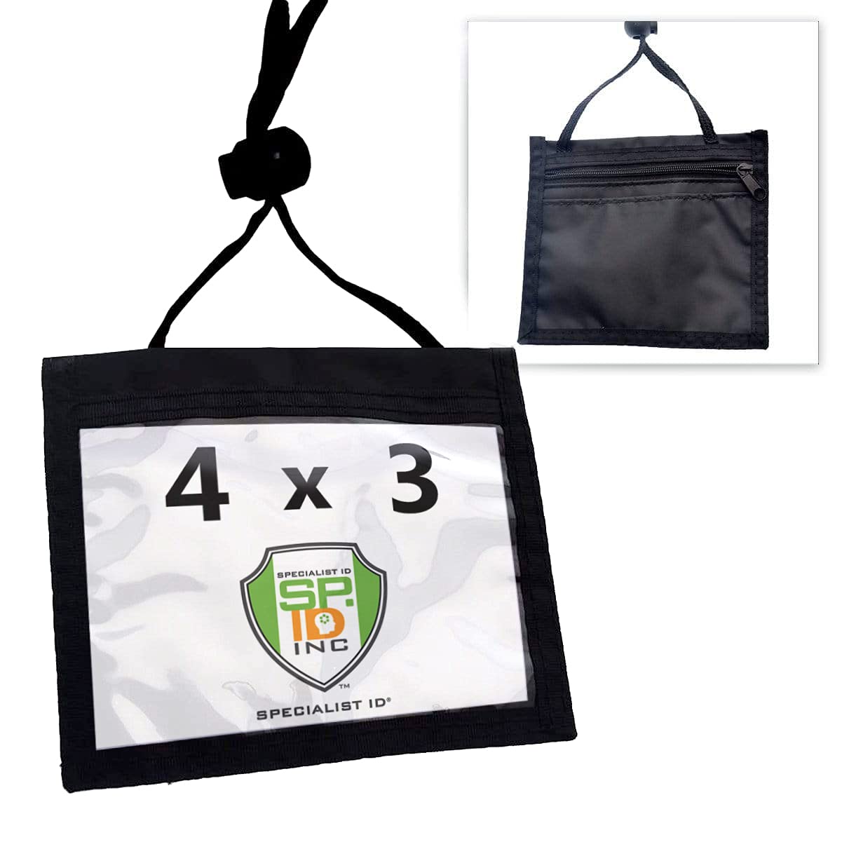 25 Pack Nylon Neck Wallet Badge Holder with Lanyard - 4