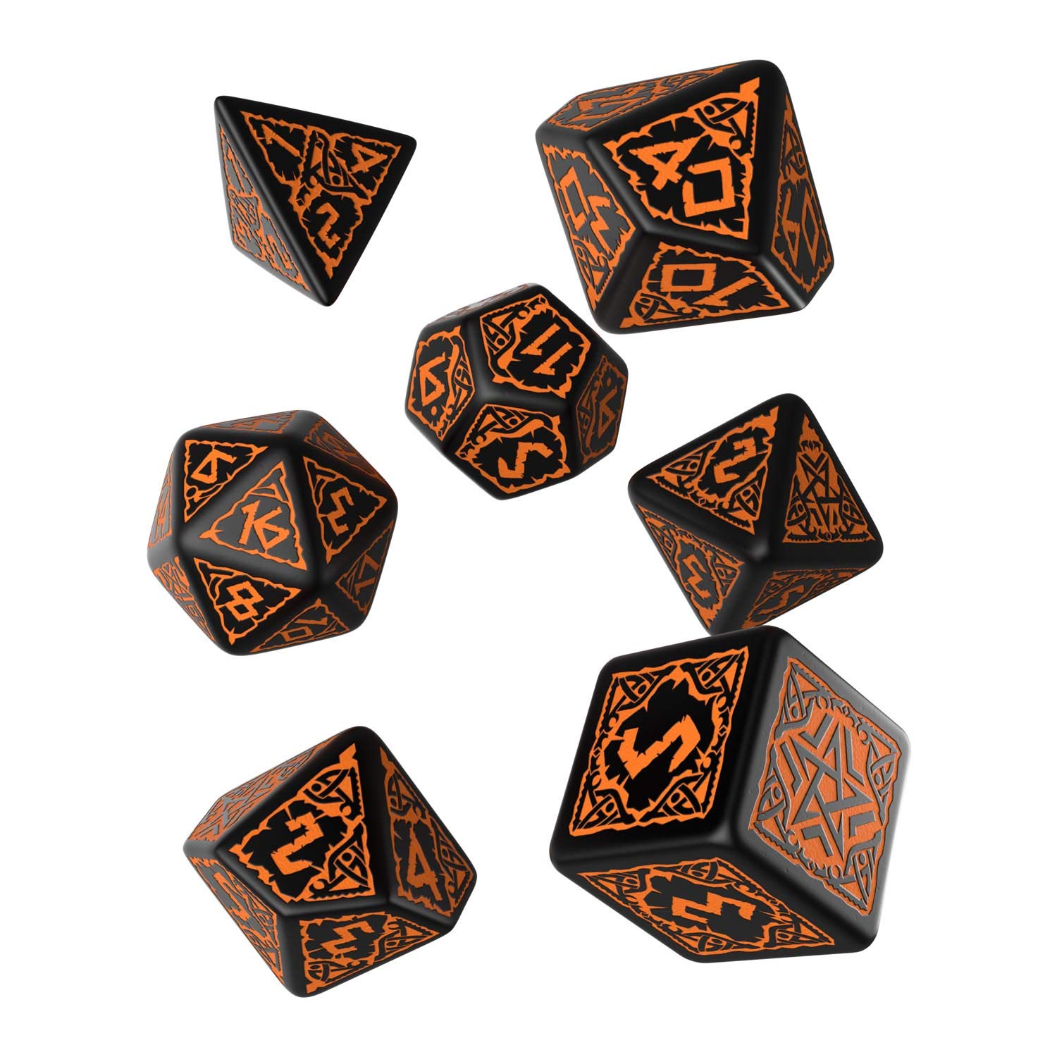 Q-Workshop Pathfinder Hell's Vengeance RPG Ornamented 7-Piece Polyhedral Dice Set for Tabletop Gaming - Perfect for Dungeons & Dragons, Pathfinder, and Fantasy RPG Adventures (SPAT69QWP)