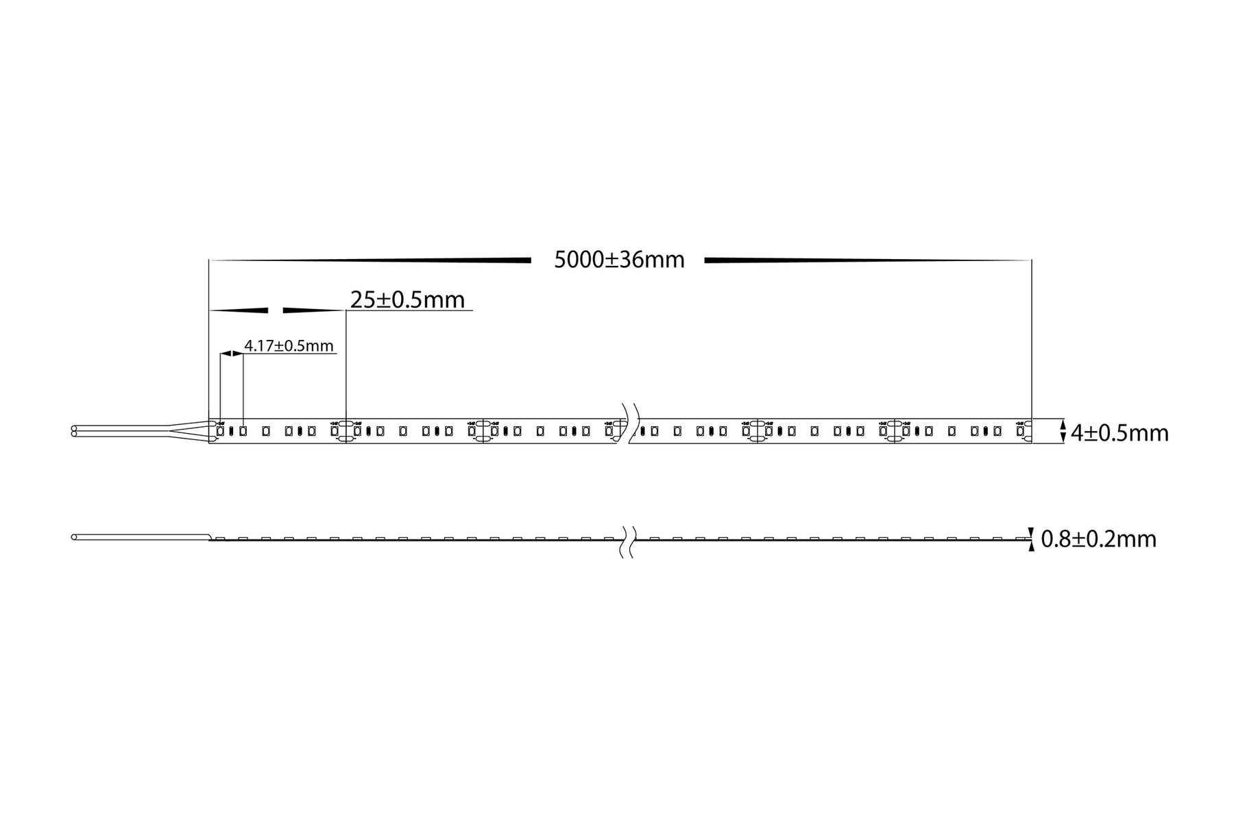 19.2W 24V 3000K Warm White LED Strip Lights IP20 (1 Meter) - Perfect for Home, Kitchen, Bedroom, and Commercial Lighting