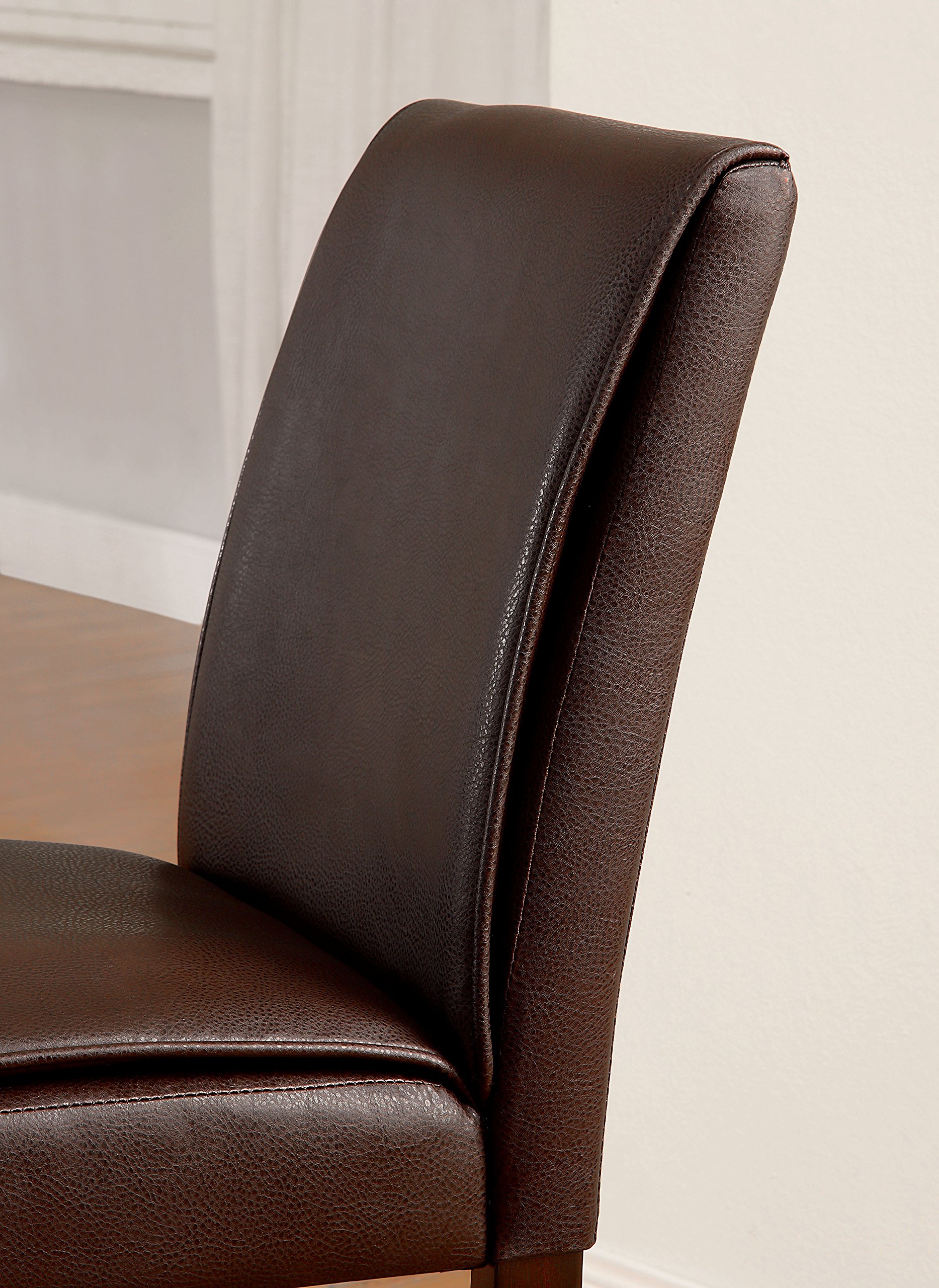 Minna Contemporary Leatherette Pub Chairs Set of 2 - Modern Bar Stools for Kitchen Island, Breakfast Nook & Home Bar - Comfortable PU Leather Counter Height Seating