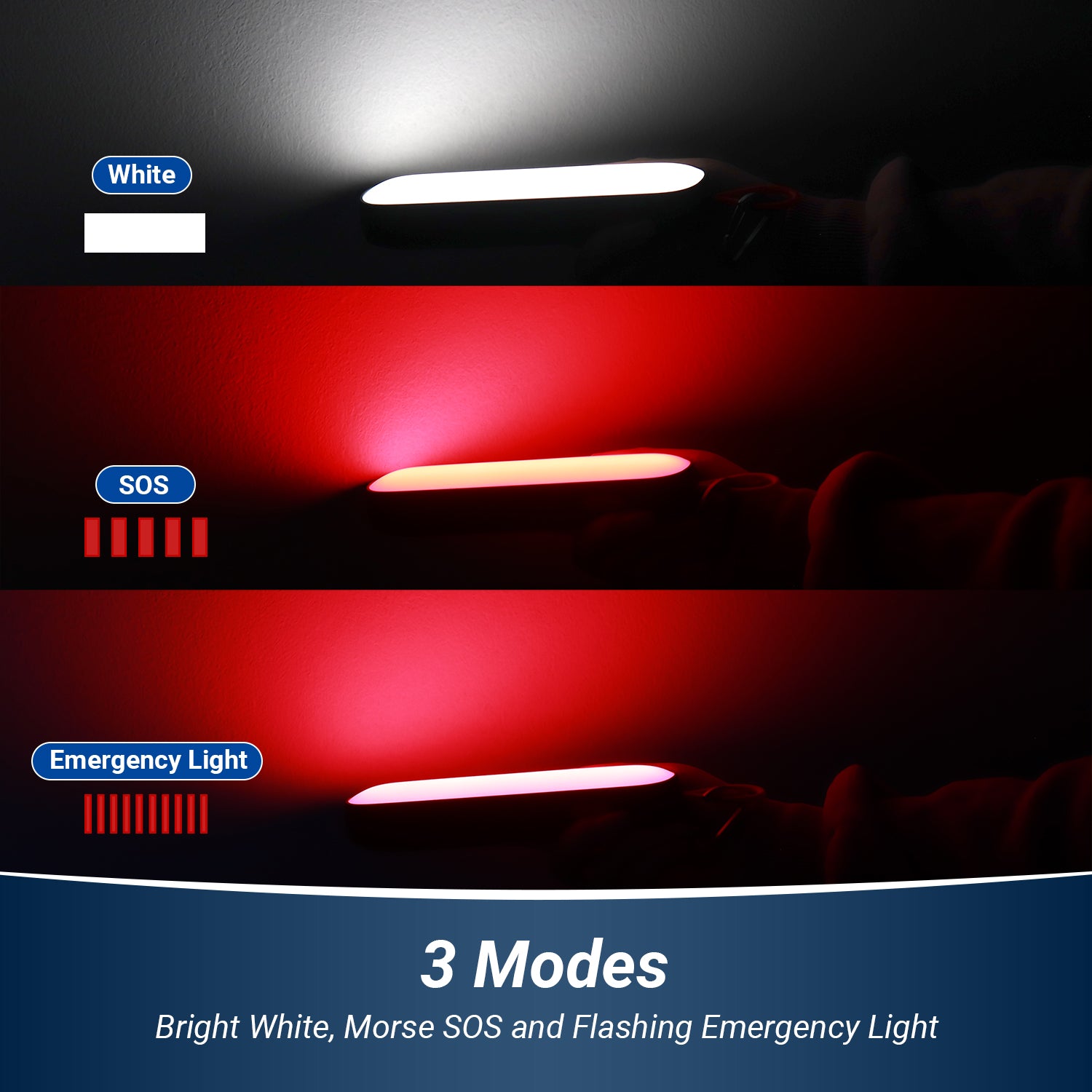 Rechargeable LED Flashlight with Red Light SOS Mode - 10000mAh Camping Power Bank for Emergency, Hiking & Outdoor Adventures - LEC600
