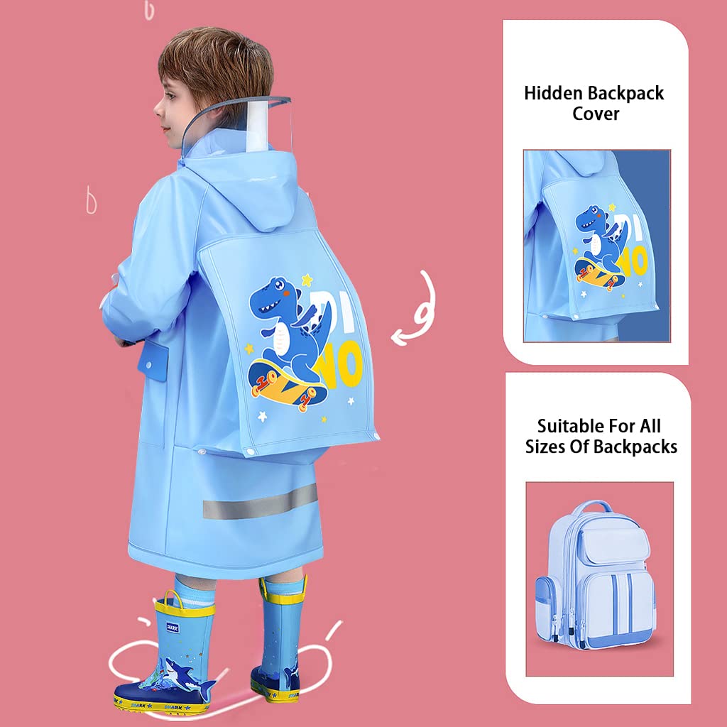 **Waterproof Kids Raincoat for Boys & Girls - Cartoon Zipper Rain Jacket, Toddler Rain Poncho & Suit (2-6 Years) - Cute Thicken Rainwear for School, Play & Outdoor Adventures**