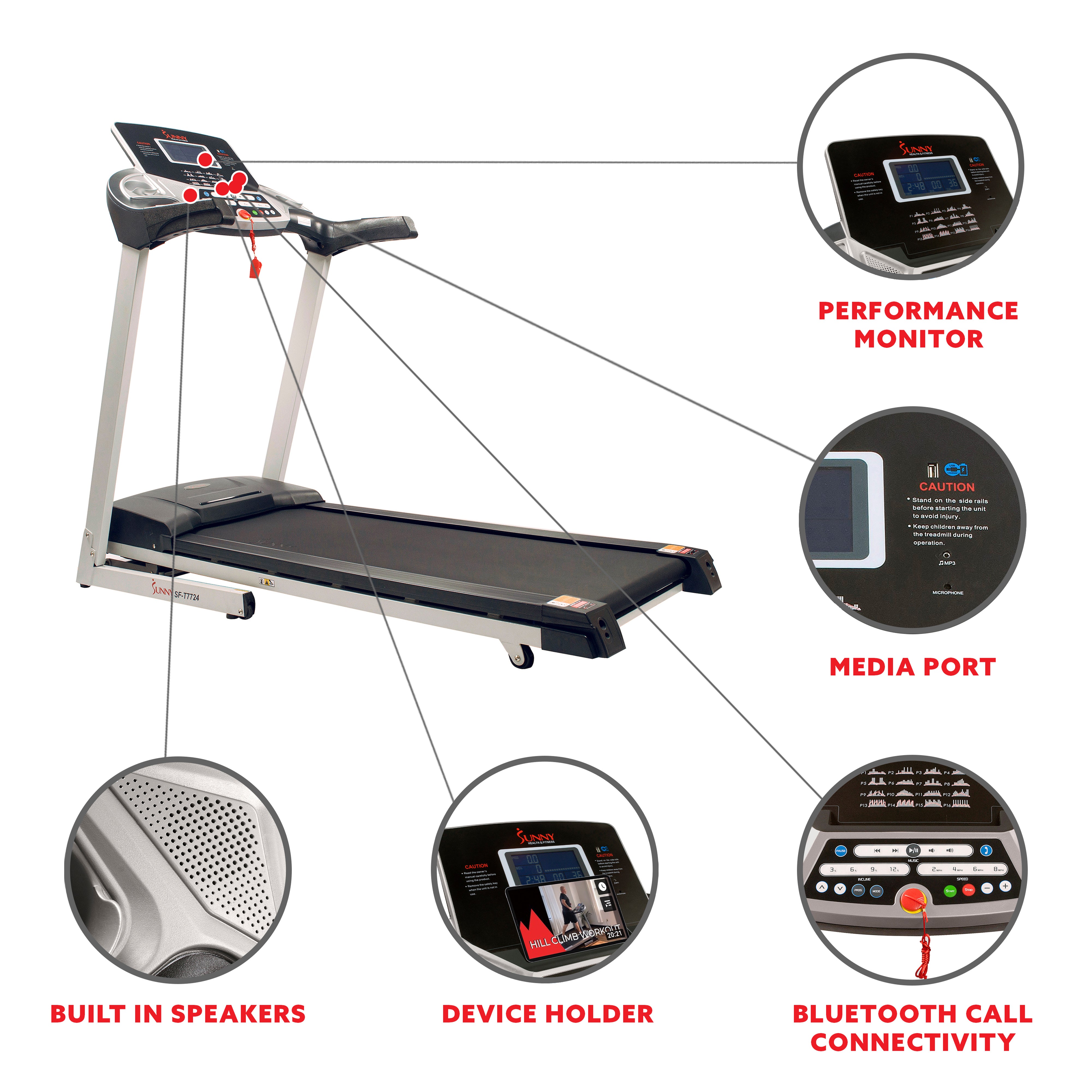 Energy Flex Motorized Treadmill with Automatic Incline - Home Gym Cardio Equipment for Running & Walking Workouts - Perfect for Small Spaces & Home Fitness