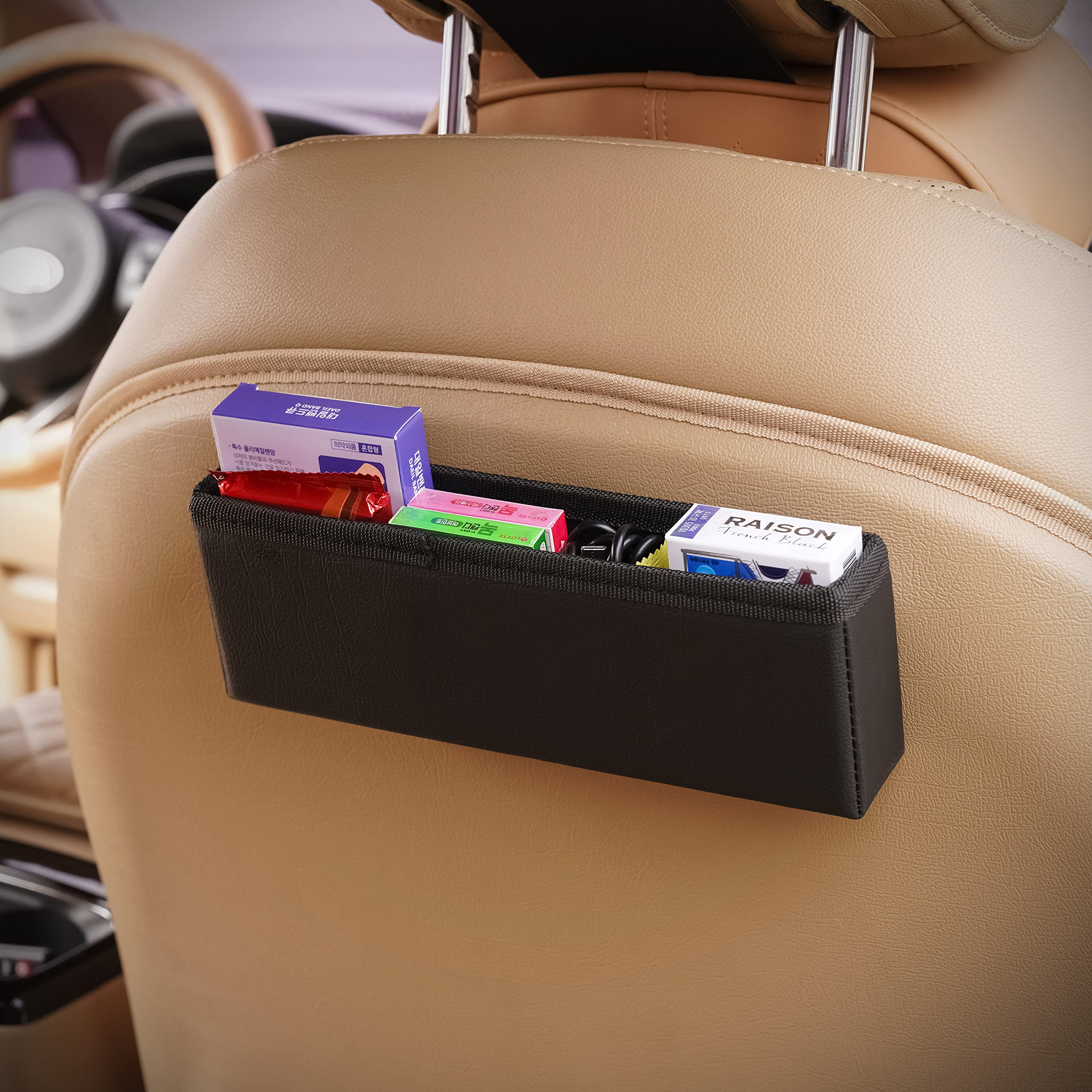 KMMOTORS Ultra Slim Car Organizer Wide - Perfect for Car Seat Gap Storage, Trunk Organizer & Vehicle Accessories - Ideal for Road Trips, Travel & Daily Commute