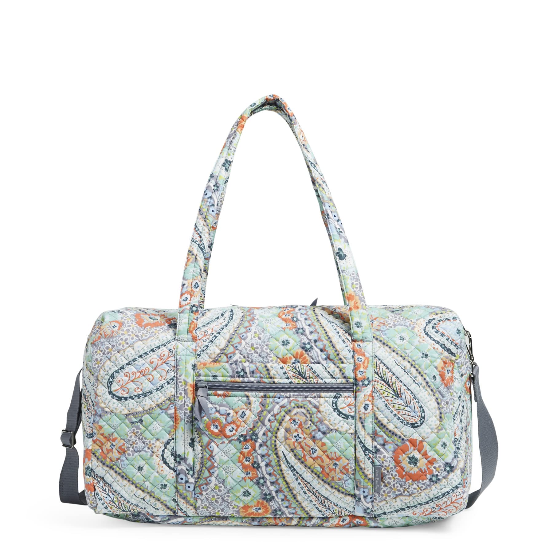 Vera Bradley Women's Cotton Lay Flat Travel Duffle Bag - Lightweight Carry-On Weekender for Gym, Beach & Overnight Trips | Perfect for Vacation, Workout & Travel Accessories