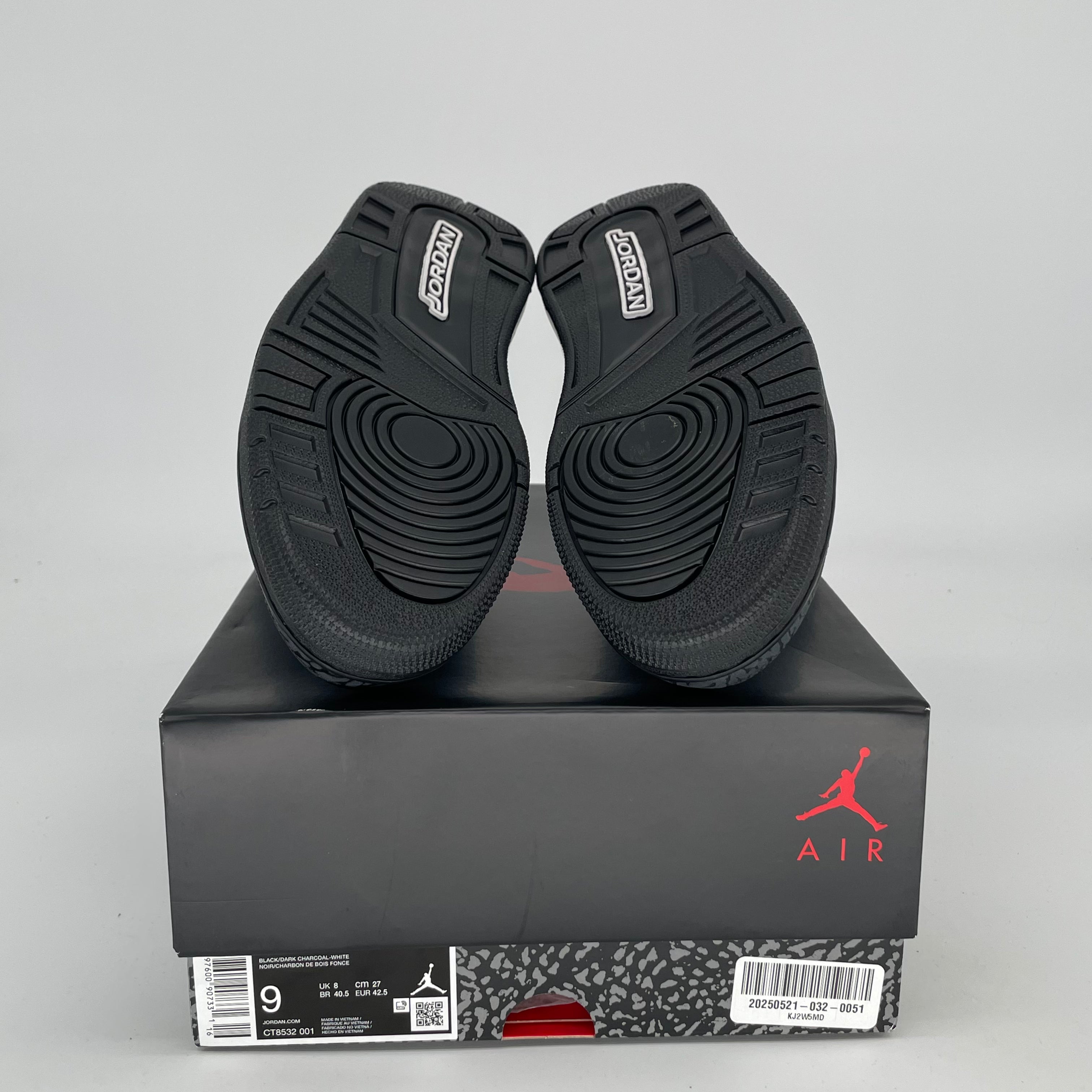 AIR JORDAN 3 BLACK CAT Men's/Women's Basketball Shoes Size 9/10.5W - Style Code CT8532 001 | Perfect for Streetwear, Sneaker Collecting & Basketball Games