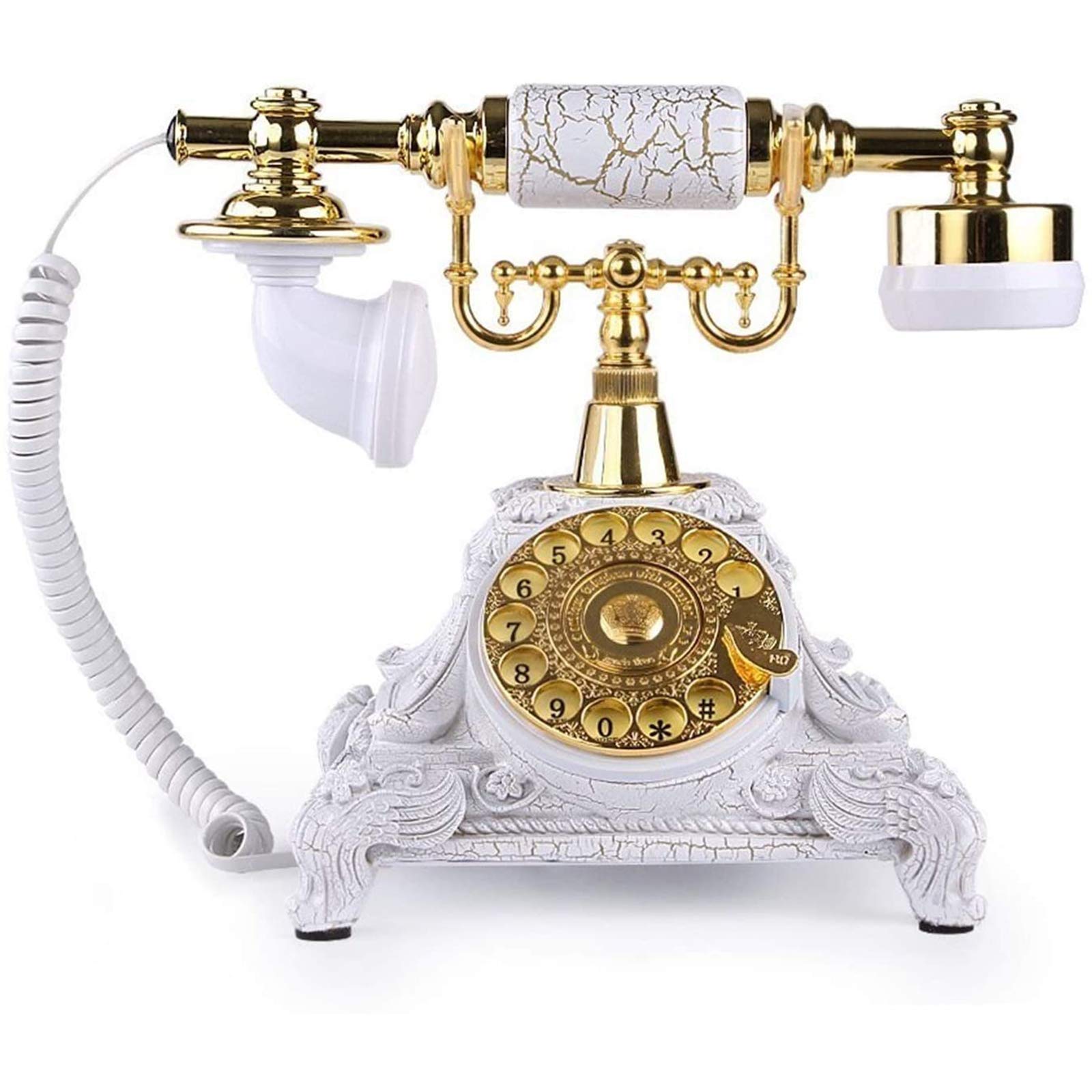Vintage Rotary Dial Telephone - Retro European Style Antique Landline Phone with Redial Function for Home, Office & Living Room Decor | Perfect for Vintage Collectors & Classic Home Décor