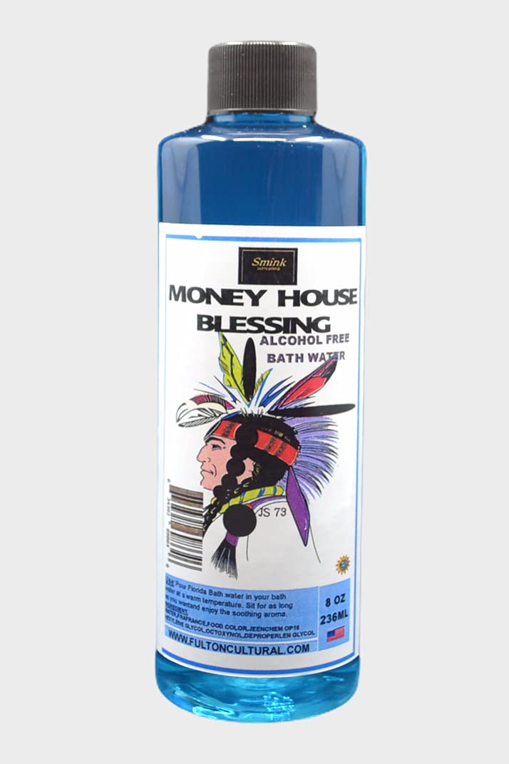 Money House Blessing Bath Water (8 oz) - Spiritual Cleansing & Prosperity Ritual for Home & Business | Attract Wealth & Good Fortune