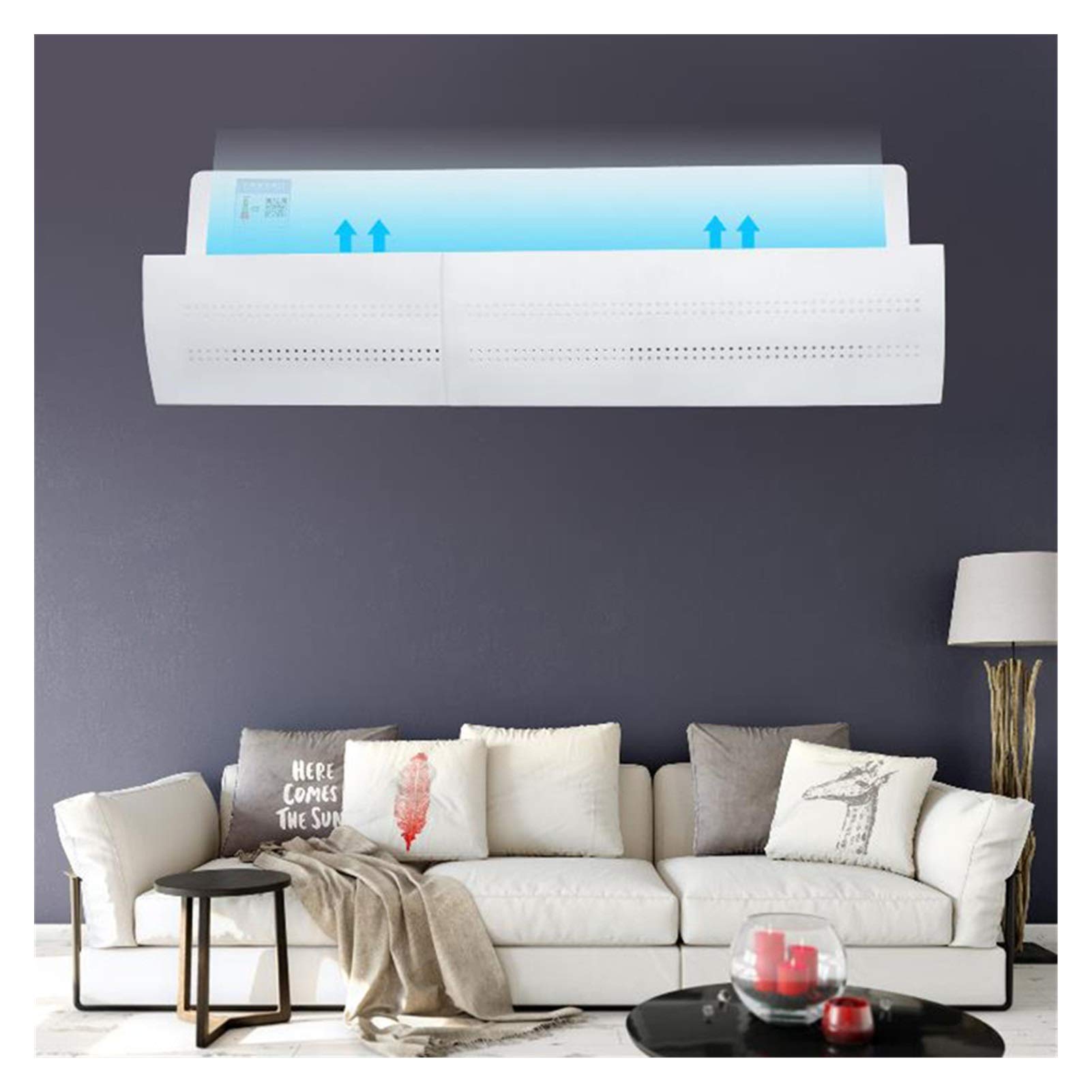 Qgg Adjustable Air Conditioner Cover - Outdoor AC Wind Shield & Deflector for Direct Blow Protection | Retractable Baffle Design | Perfect for Patio, Deck & Backyard Cooling Comfort