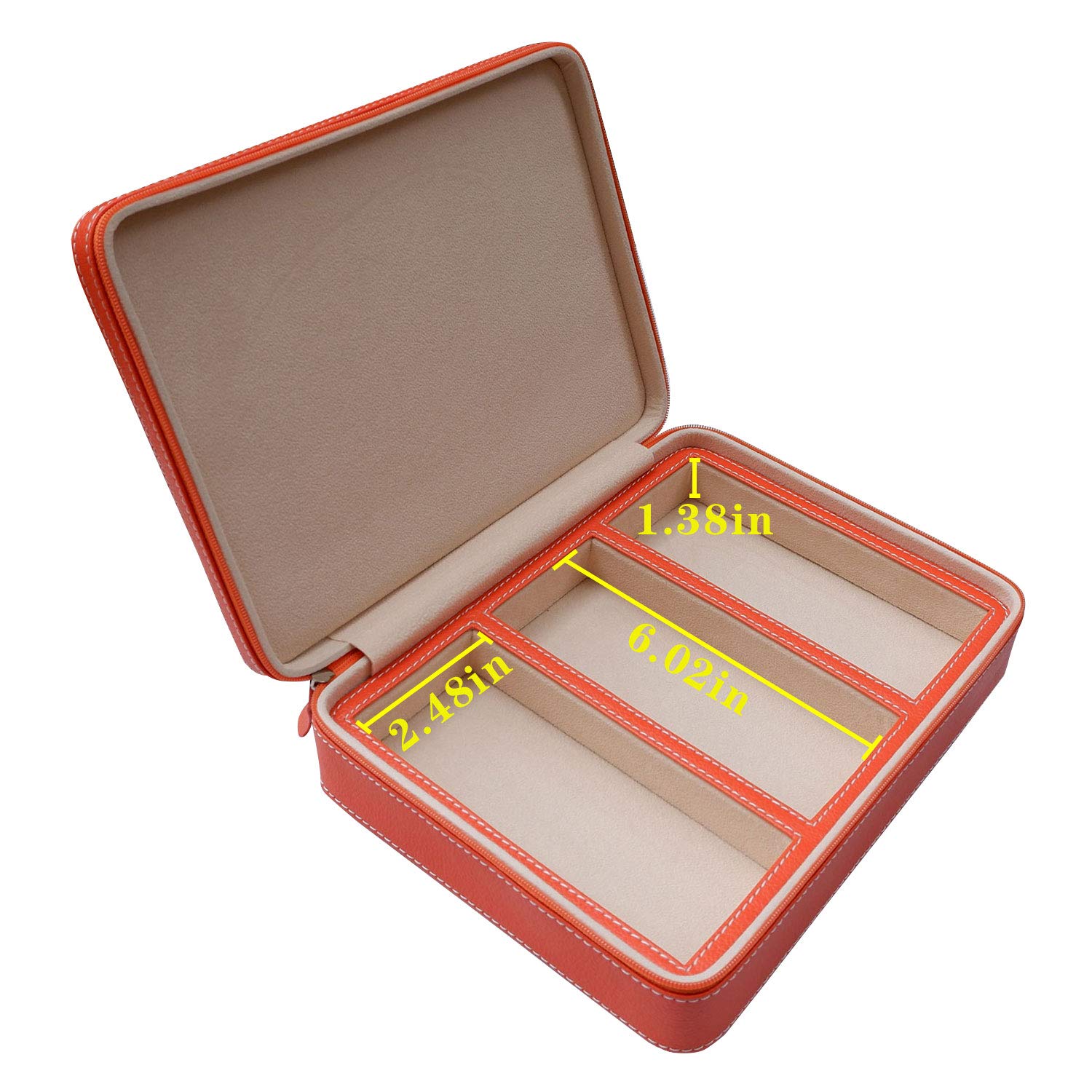 Premium 3-Slot PU Leather Eyeglass Case - Sunglasses Storage Box with Jewelry Display & Watch Organizer for Men & Women | Perfect for Travel, Home Organization & Retail Display