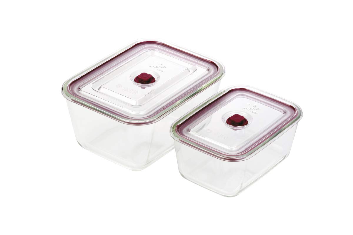 Jata Hogar Airtight Glass Food Storage Containers Set - Small Kitchen Containers for Flour, Sugar, Spices & Dry Goods | Perfect for Pantry Organization & Meal Prep