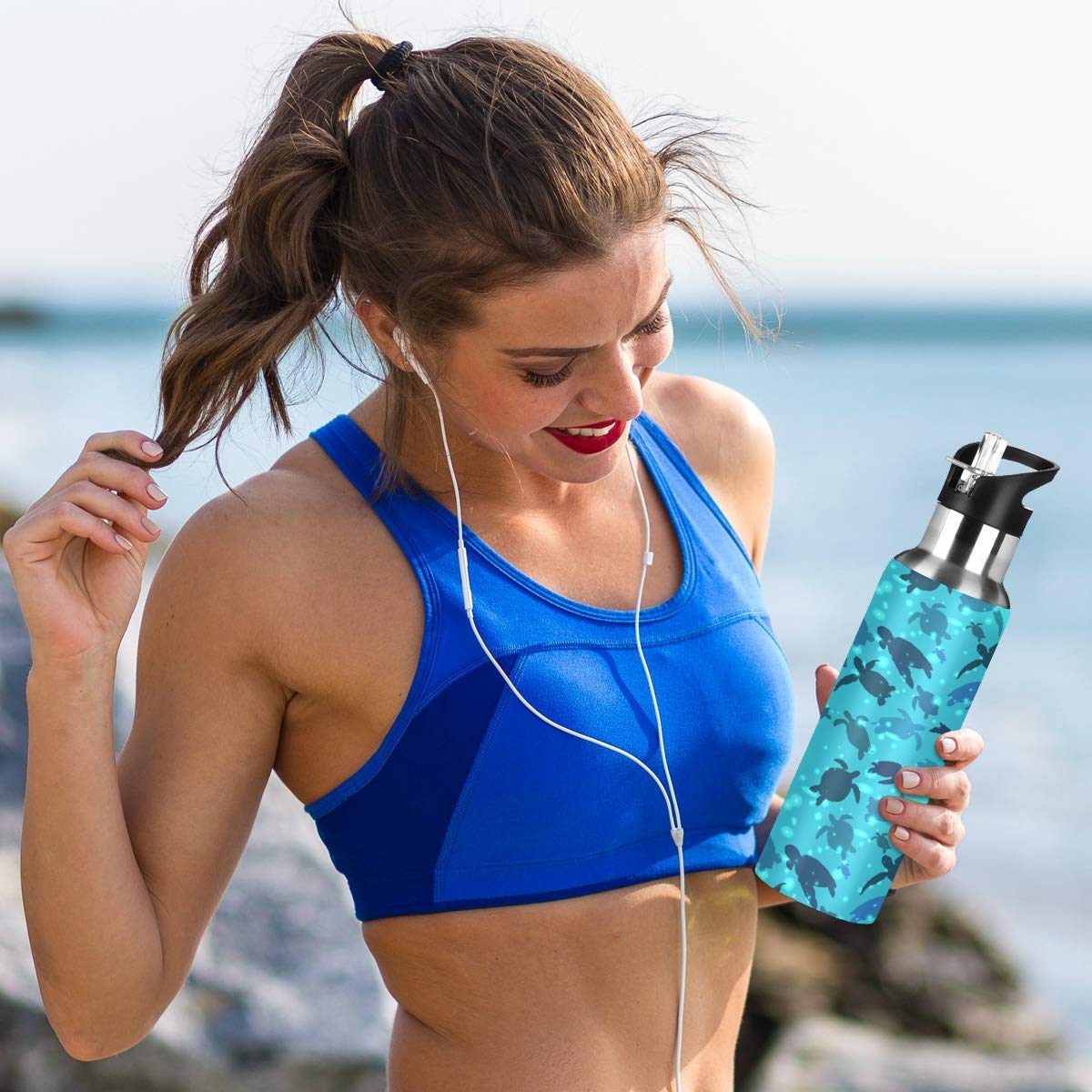 20 oz Stainless Steel Vacuum Insulated Water Bottle with Straw Lid | Double Wall Thermal Design for Hot & Cold Drinks | Perfect for Gym, Hiking, Travel & Outdoor Activities