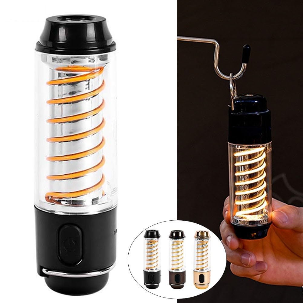 Waterproof Rechargeable Camping Flashlight - Copper Lighthouse Light for Outdoor Adventures, Hiking, and Emergency Use