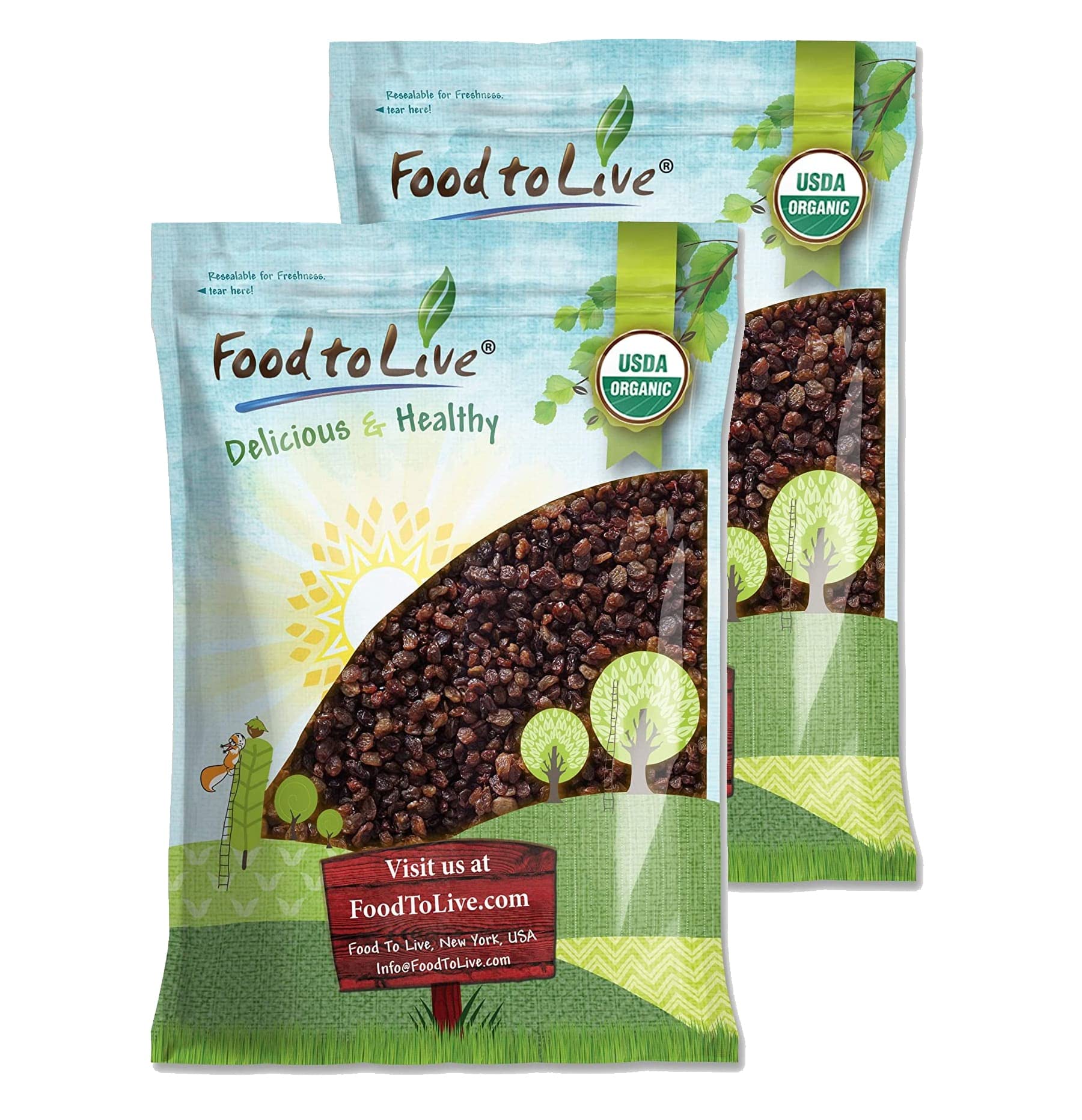 Organic Thompson Seedless Raisins, 16 lbs - Sun-Dried, Non-GMO, Raw, No Sugar Added, Pesticide-Free, Vegan, Lightly Coated with Sunflower Oil | Perfect for Baking, Snacking, Trail Mix & Healthy Recipes