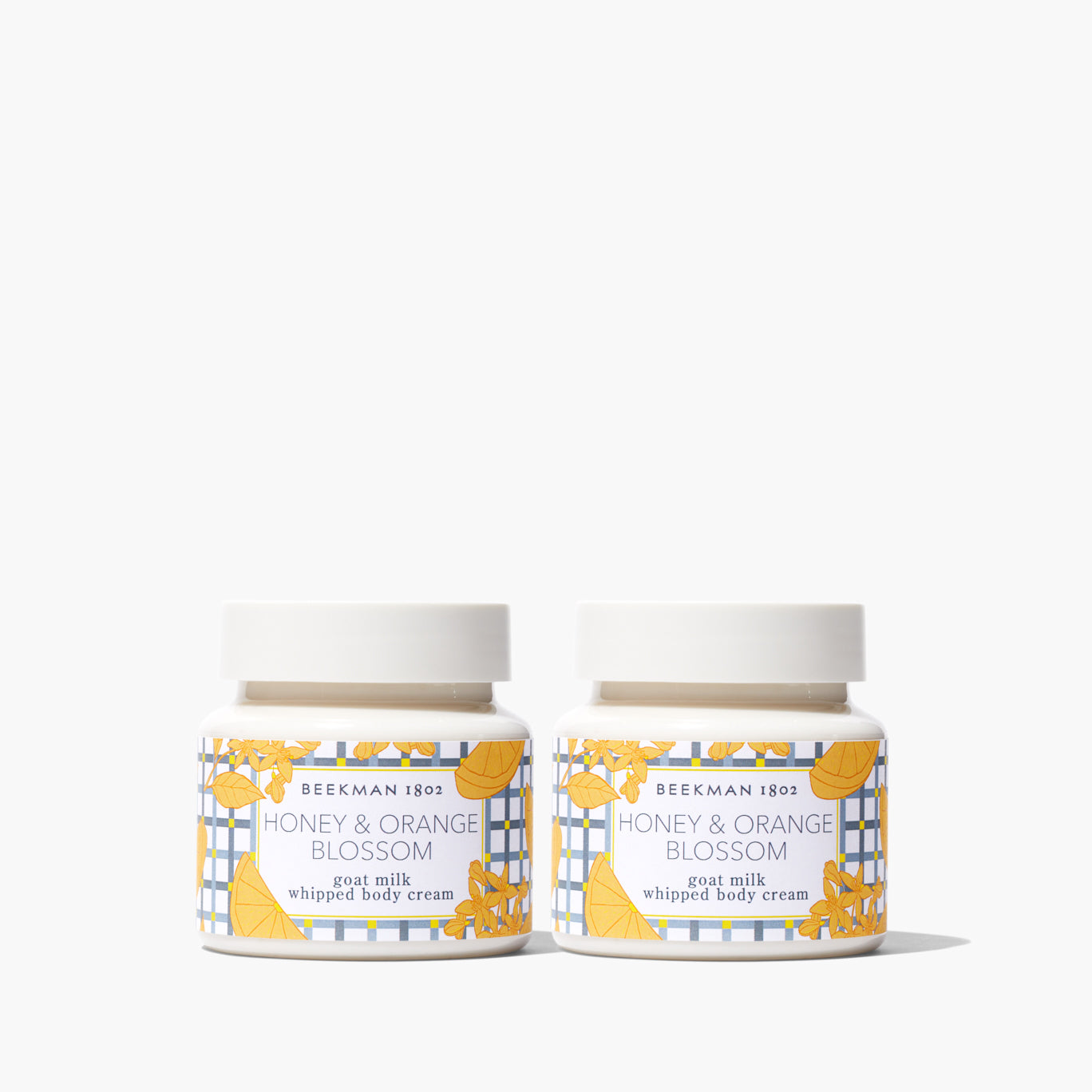 Honey & Orange Blossom Whipped Body Cream Set of 2 - Ultra Moisturizing & Nourishing for Dry Skin - Perfect for Daily Hydration & Spa Day Self-Care