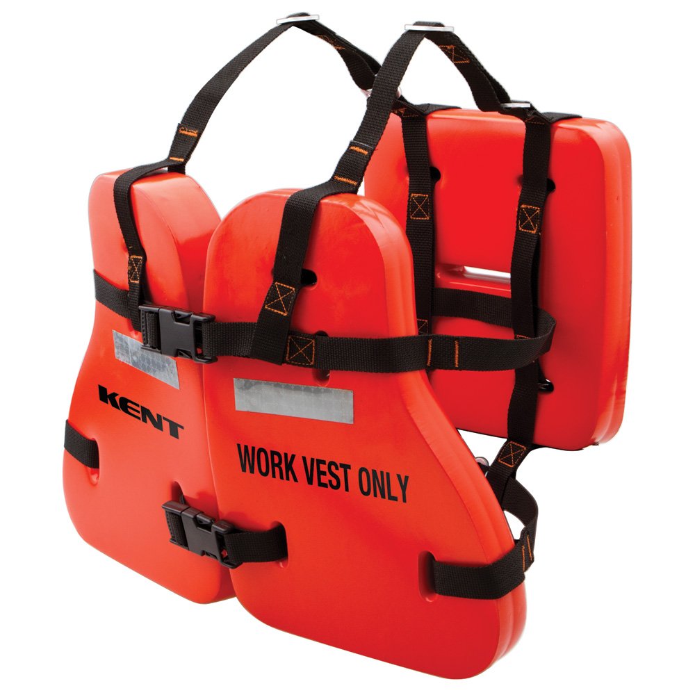 Kent Vinyl Dip Work Vest - High Visibility Orange Safety Vest for Construction, Road Work & Outdoor Jobs - Universal Fit (1 Unit) - Ideal for Construction Workers, Traffic Control & Emergency Responders