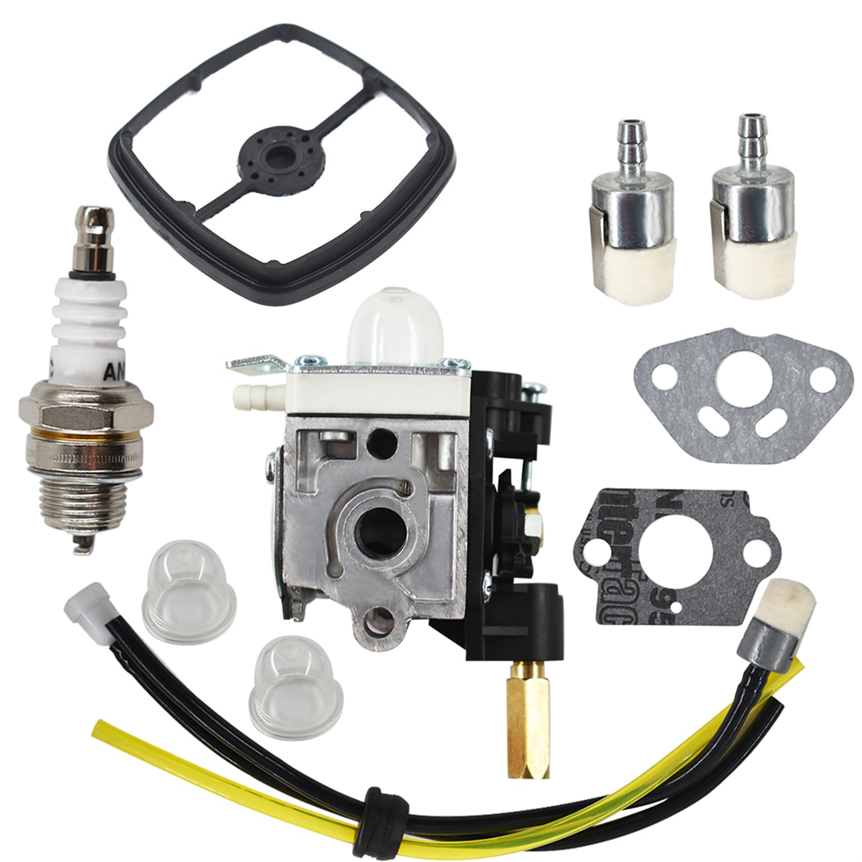 Echo SRM 210 SRM 211 HC 150 PE 200 GT Carburetor Rebuild Kit - Compatible with RB-K70A RB-K66B SRM201 SRM230 SRM231 HC160 HC180 HC200 RB-K7 - Perfect for Lawn Mower, Trimmer & Chainsaw Maintenance