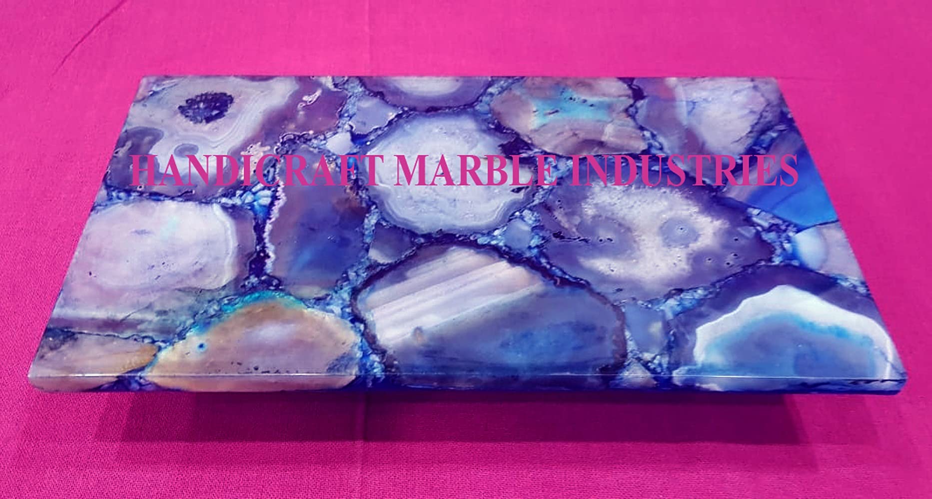 Natural Agate Serving Plate - Elegant Cheese Board, Butter Platter & Cake Stand | Unique Christmas Gift for Mom, Wife & Sister 2024 | Perfect for Dinner Parties, Tea Time & Holiday Entertaining