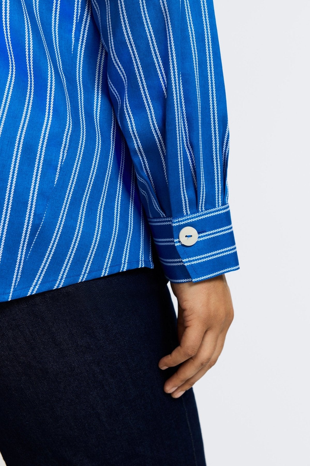 Paityn Plus Rope Stripe Long Sleeve Shirt for Women | Casual Button Down Blouse | Perfect for Office, Date Night & Weekend Outings