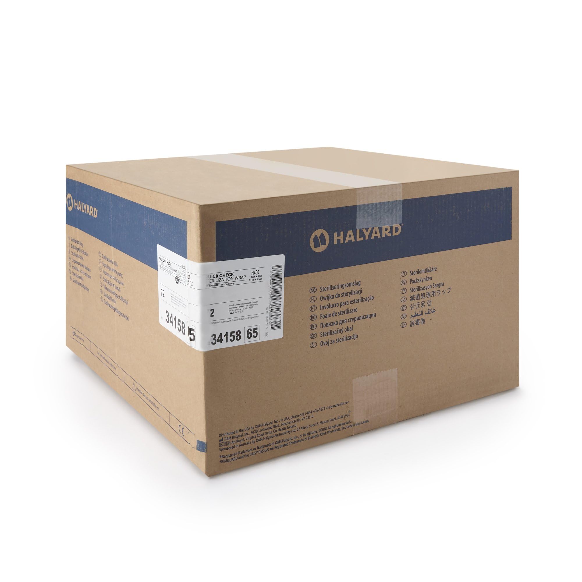 HALYARD 34158 Kimguard One-Step KC400 Sterilization Wrap - Case of 72 Rolls | Medical Grade Sterile Wrapping for Surgical Instruments & Dental Tools | Ideal for Hospitals, Clinics & Laboratories