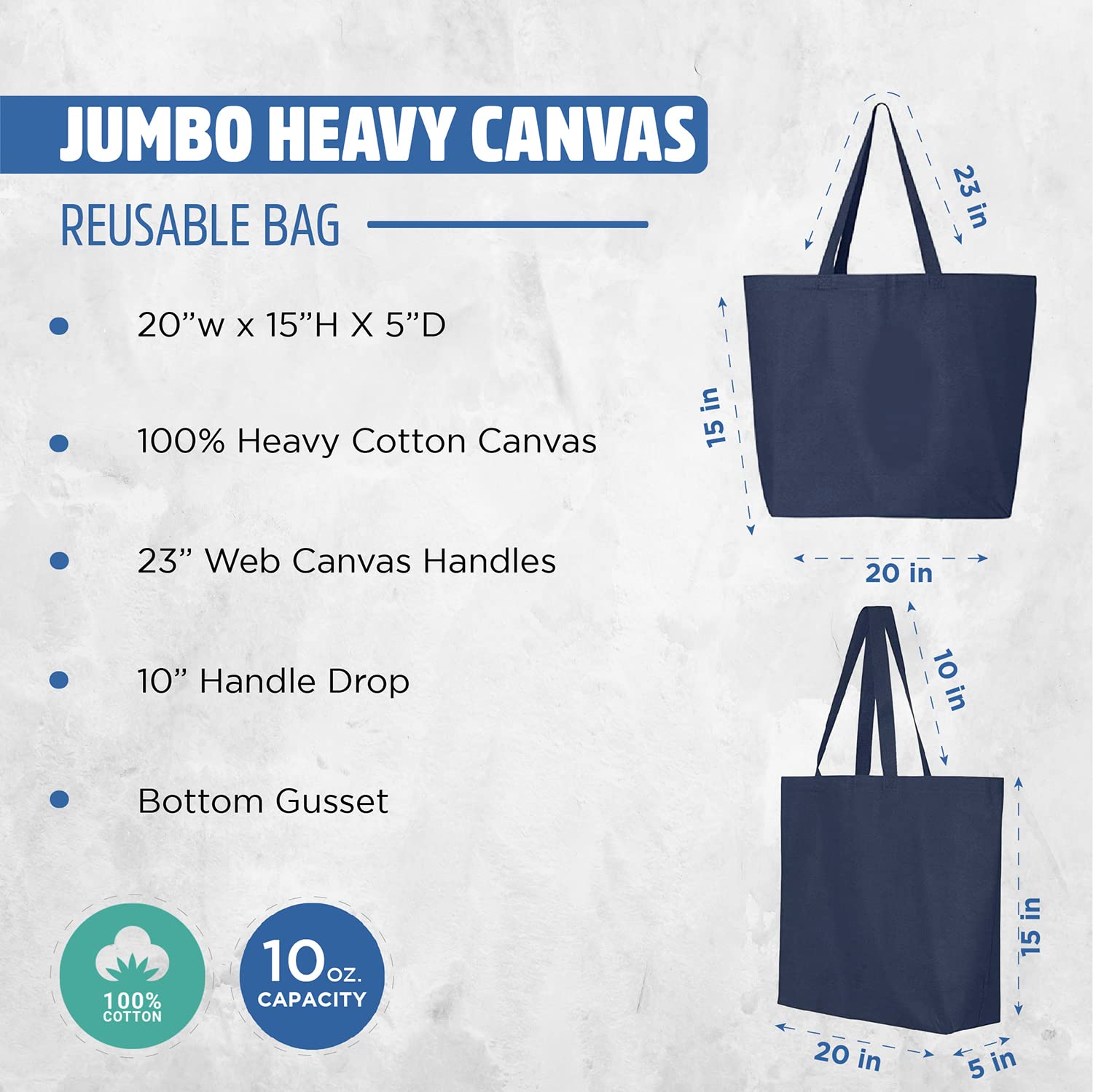 Shop4ever Don't Make Me Repeat Myself History Jumbo Heavy Canvas Tote Bag - Eco-Friendly Reusable Grocery Shopping Bag for Beach, Market & Daily Use