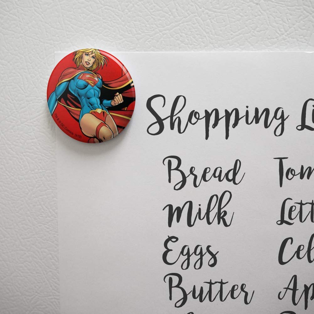 Superman & Supergirl Character Fridge Magnets - Fun Kitchen & Locker Decor for Fans - Perfect for Refrigerators, Lockers, and Office Spaces